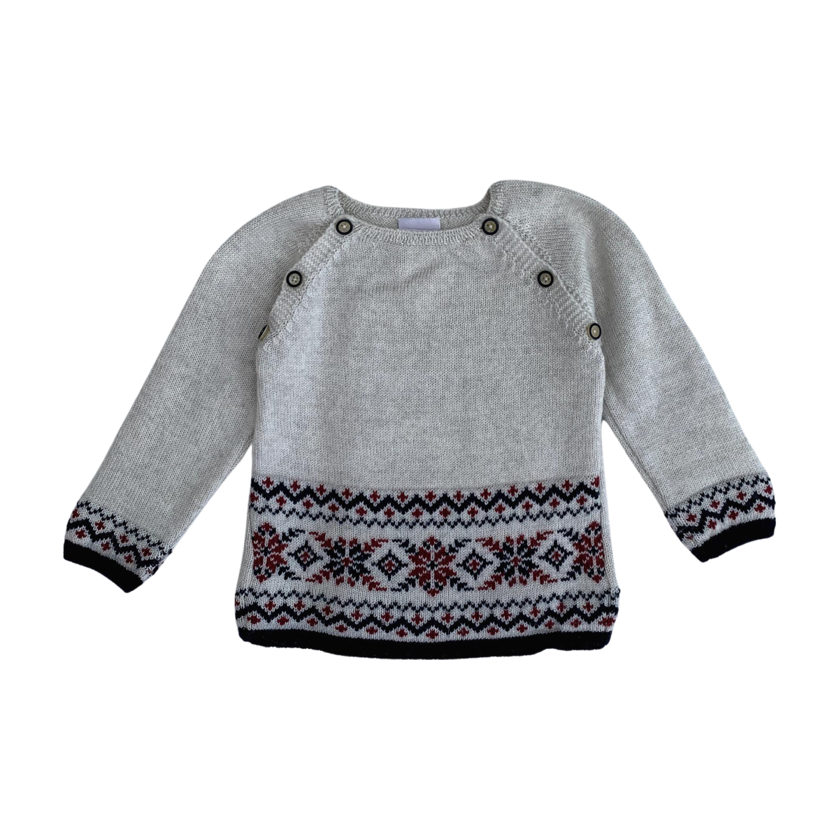 PAZ RODRIGUEZ - ROBE - GRIS, BLEU - 12 MOIS