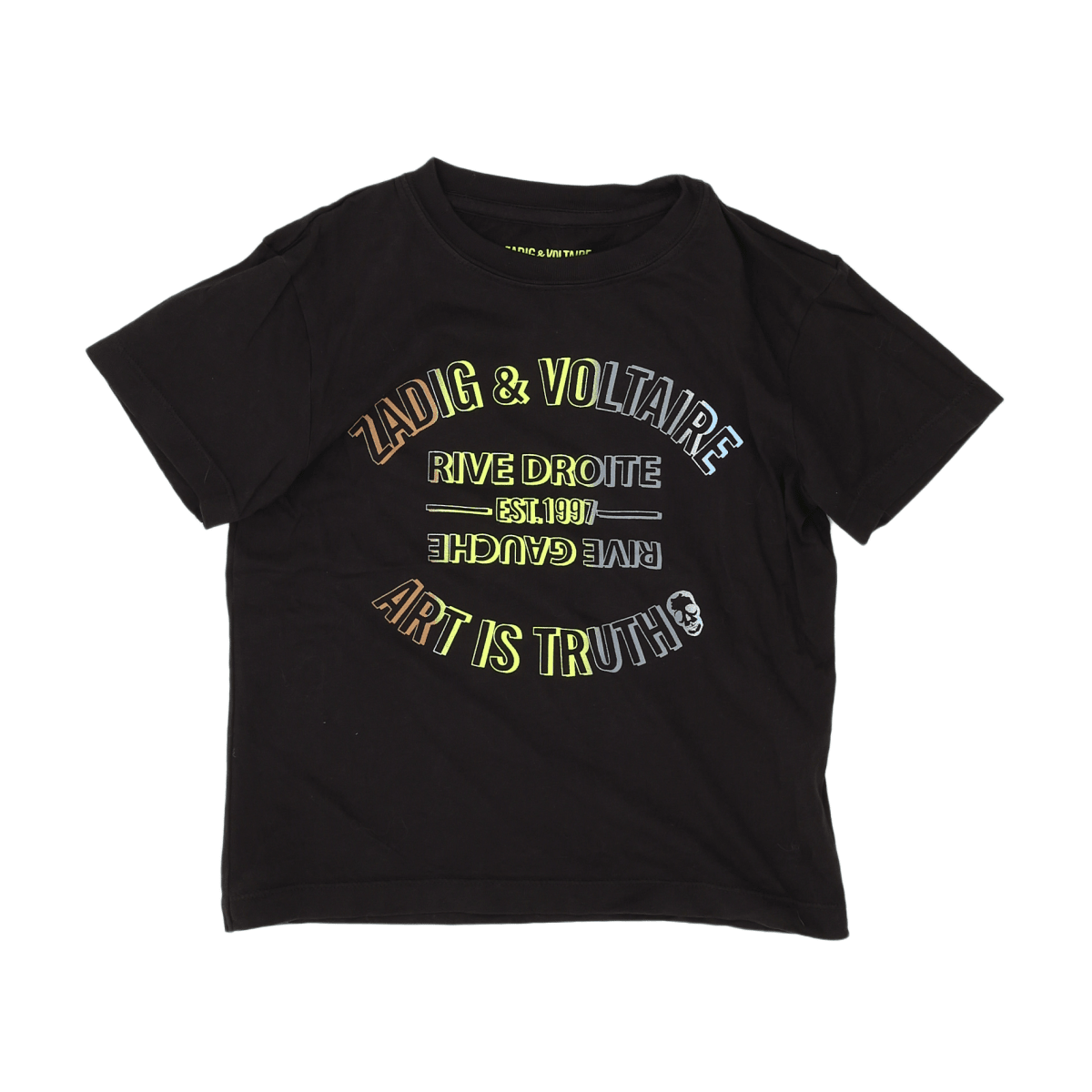 ZADIG & VOLTAIRE - T-SHIRT - BLACK - 6 YEARS
