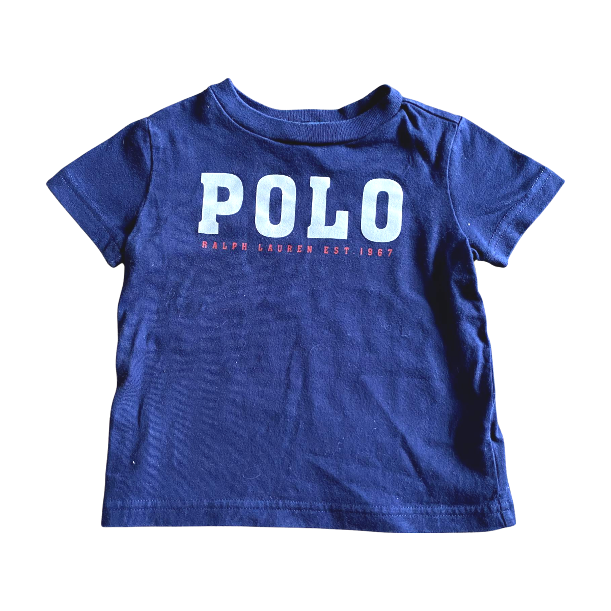 RALPH LAUREN - T-SHIRT - BLEU - 12 MOIS
