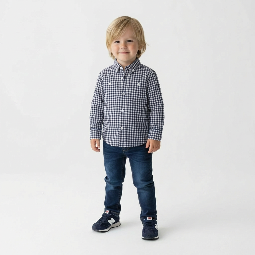 HUGO BOSS - CHEMISE - BLEU, BLANC - 24 MOIS