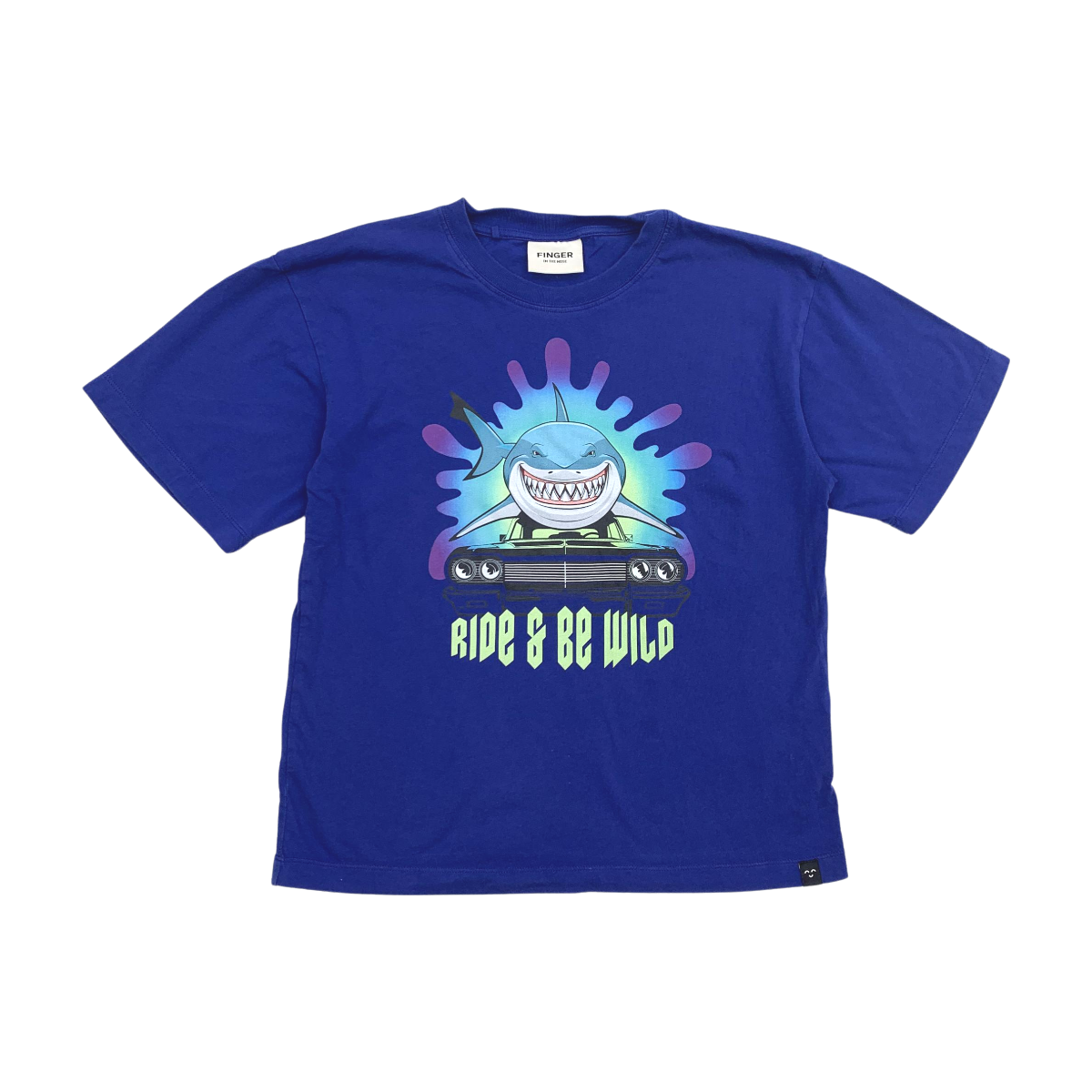 FINGER - T-SHIRT - BLEU - 10 ANS