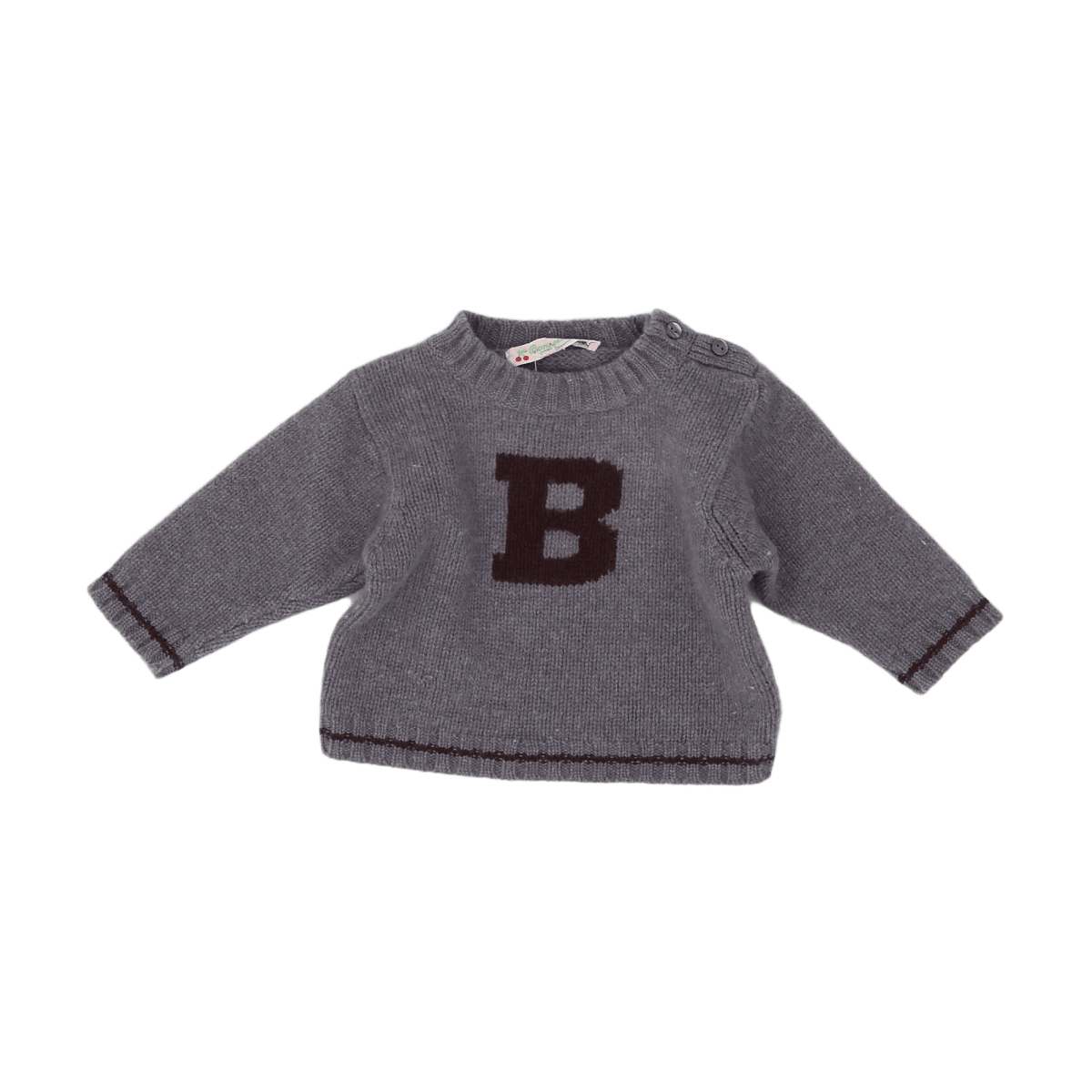BONPOINT - PULLOVER - GRAU, BRAUN - 6 MONATE