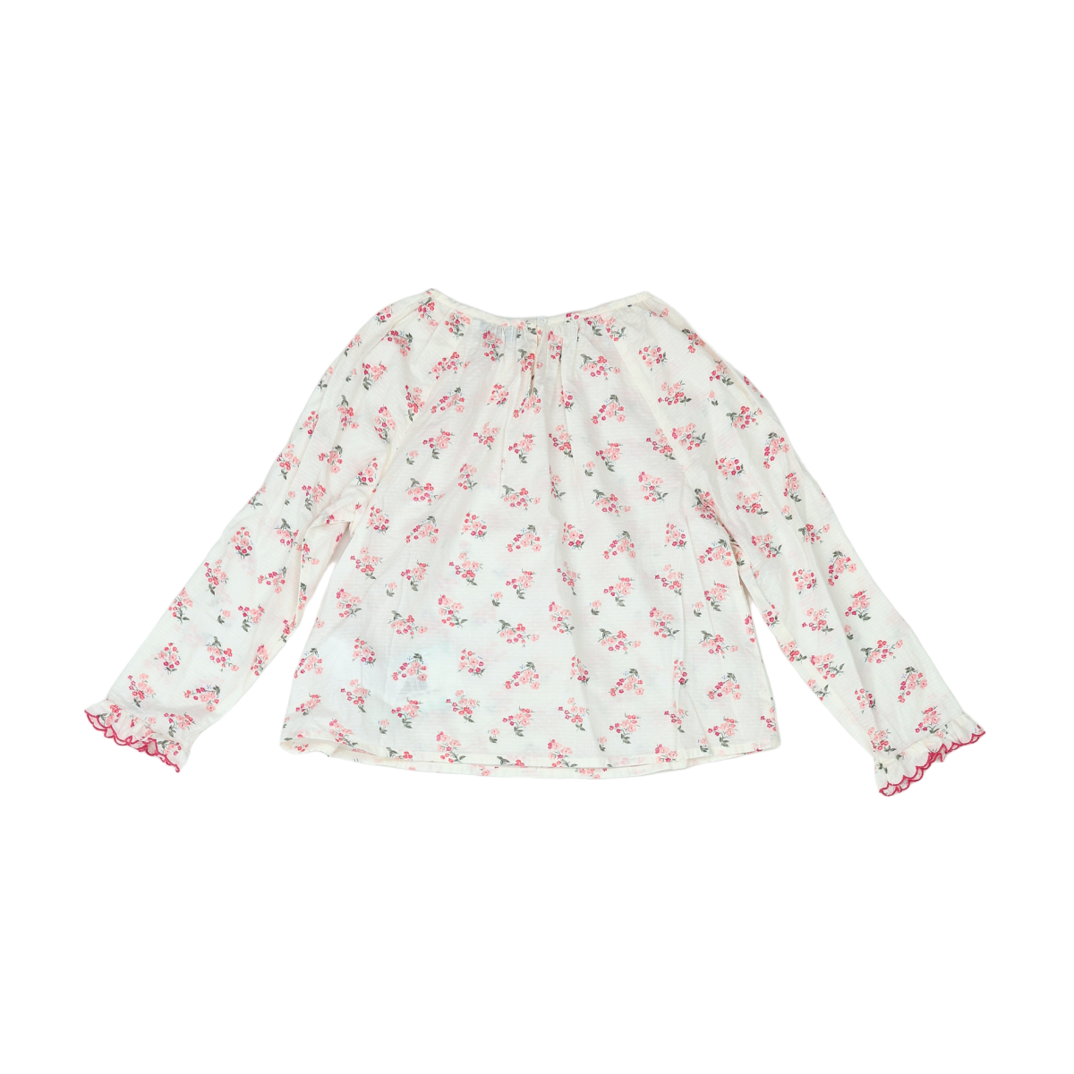 CYRILLUS - BLOUSE - BLANC, ROSE - 8 ANS
