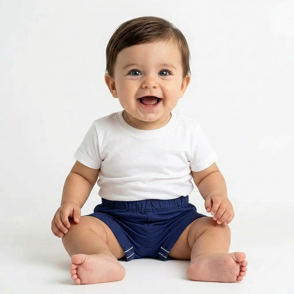 BONPOINT - SHORT - BLEU - 6 MOIS