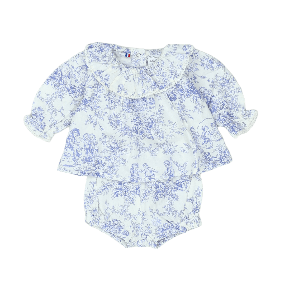 LES SONGES DE CELESTE - ENSEMBLE - BLANC, BLEU - 3 MOIS