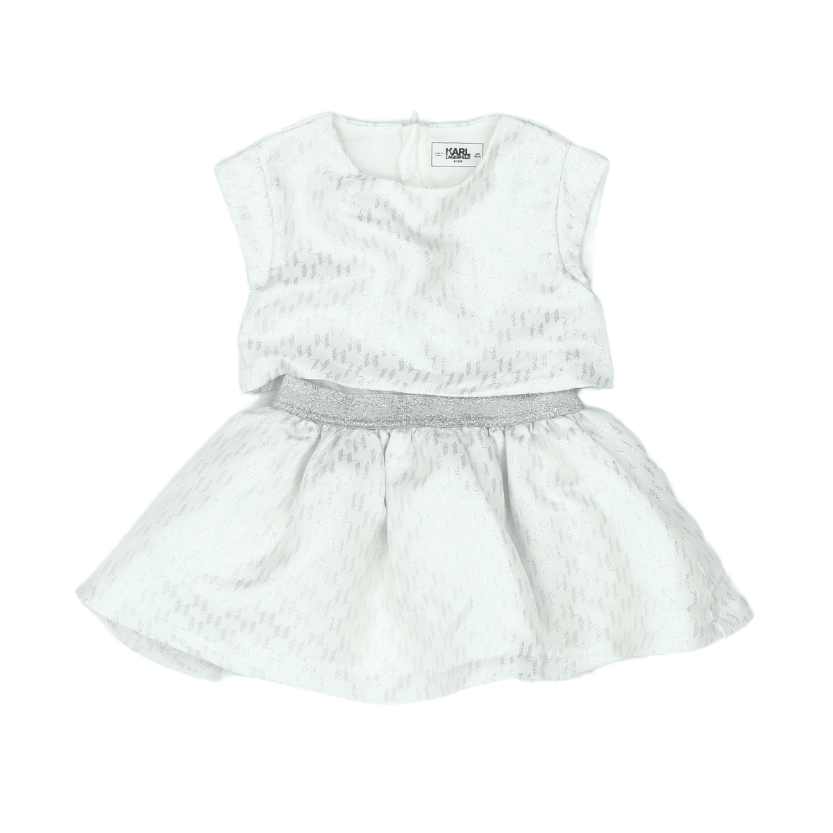 KARL LAGERFELD - ROBE - BLANC, ARGENTÉ - 18 MOIS