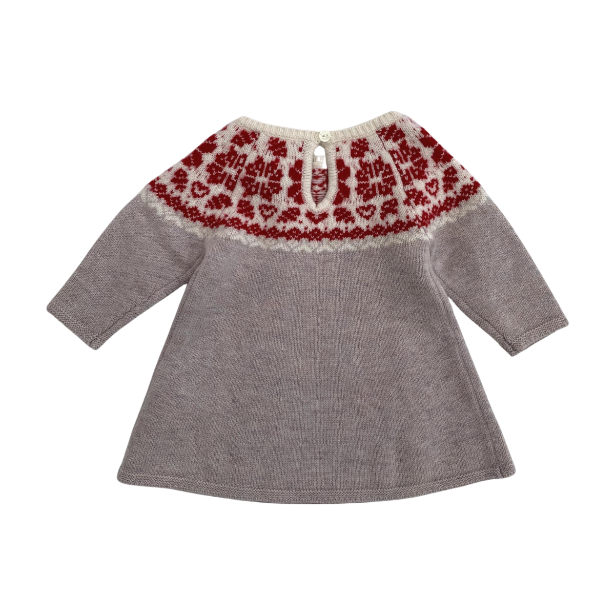 TARTINE & CHOCOLAT - ROBE - GRIS, ROUGE - 3 MOIS