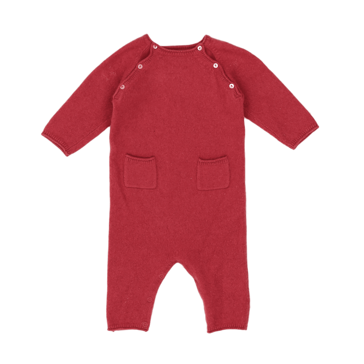 BONPOINT - Combinaison rouge en cachemire - 6 mois
