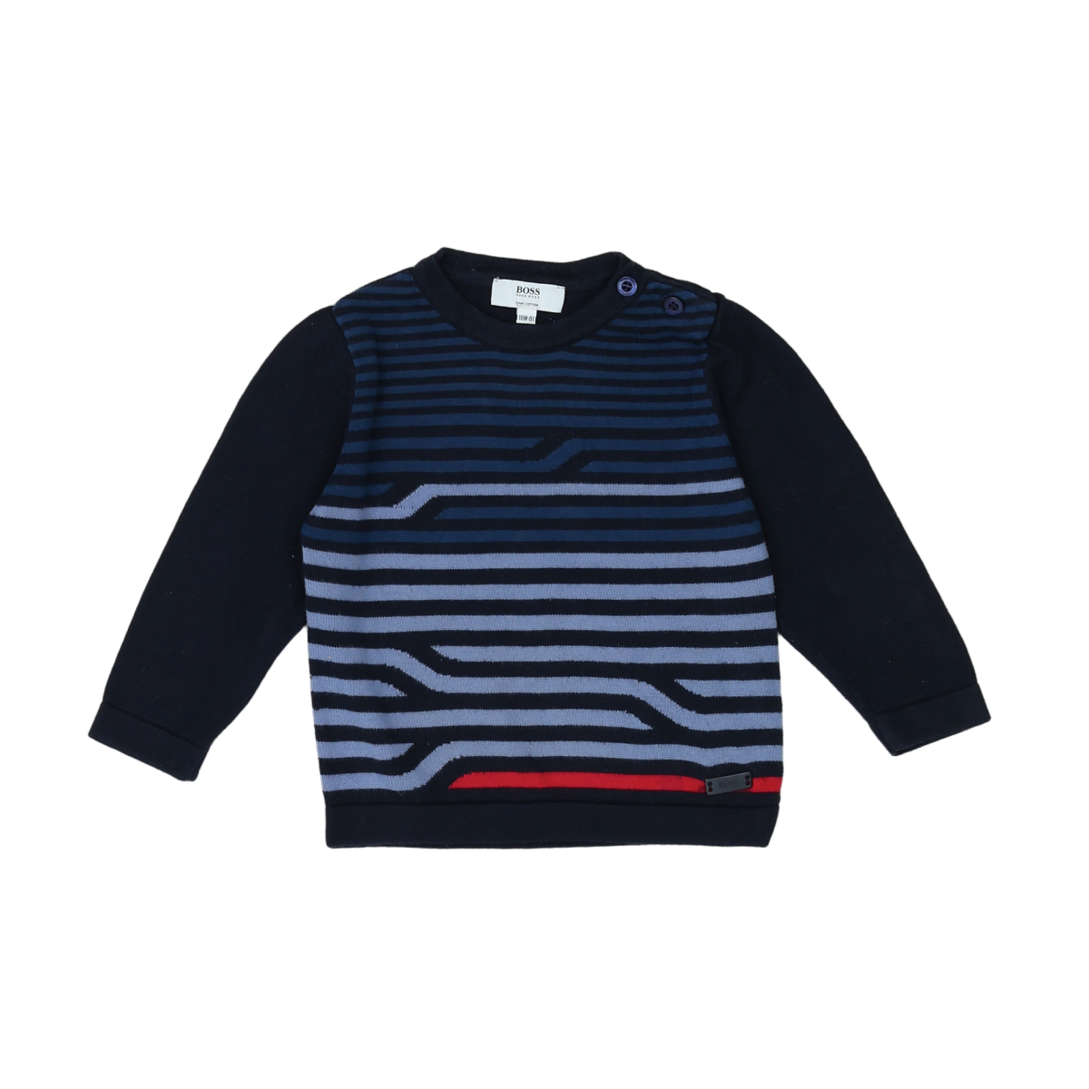 HUGO BOSS - PULL - BLEU - 18 MOIS