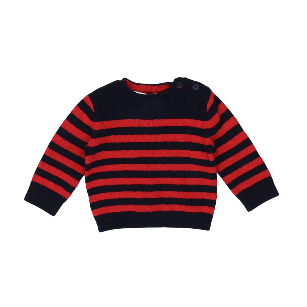 JACADI - PULL - ROUGE, NOIR - 6 MOIS
