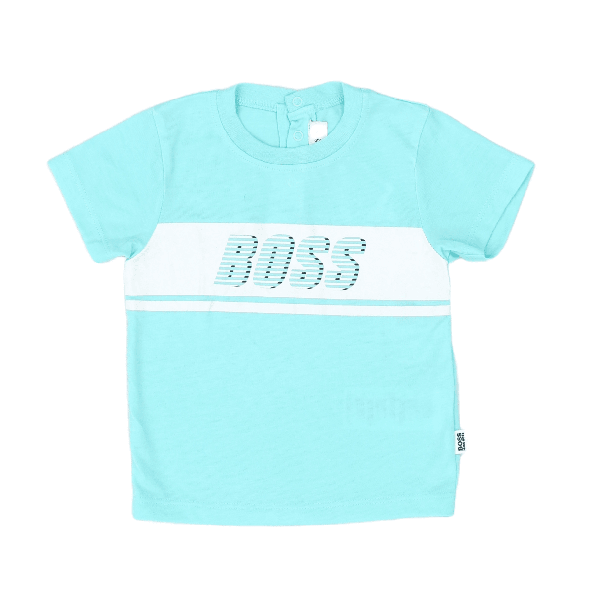 HUGO BOSS - T-SHIRT - BLEU, BLANC - 6 MOIS