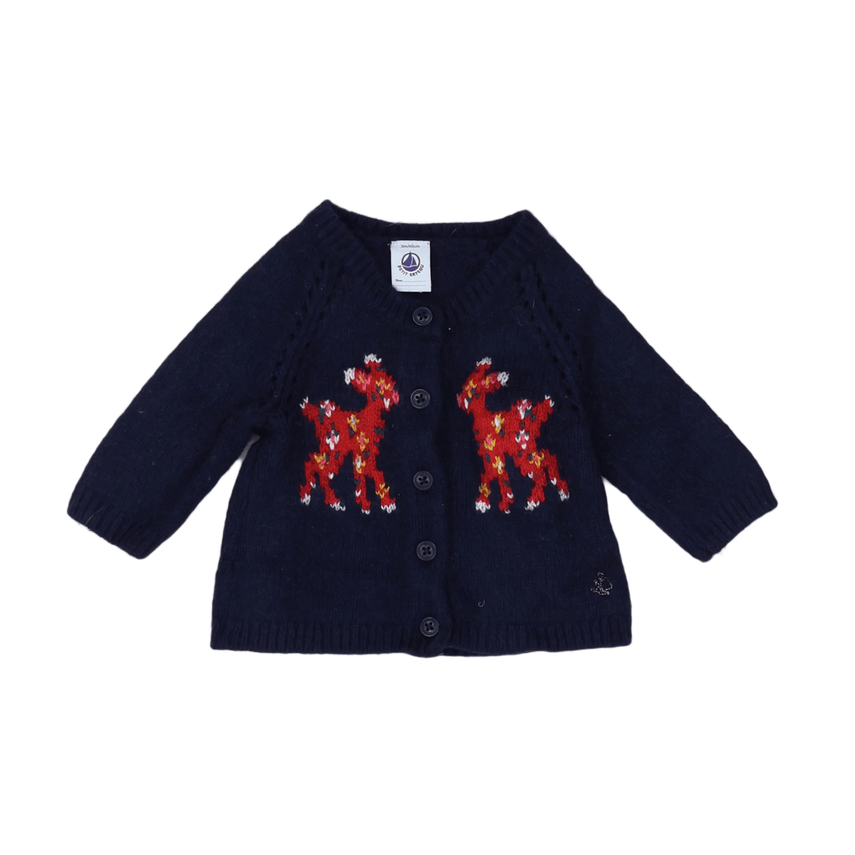 LITTLE BOAT - CARDIGAN - BLUE - 3 MONTHS