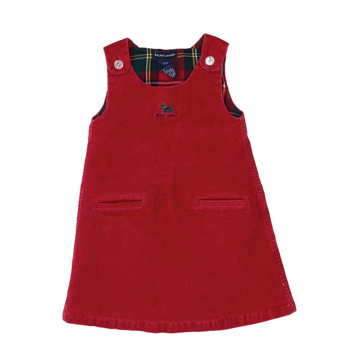 RALPH LAUREN - ROBE - ROUGE - 3 ANS