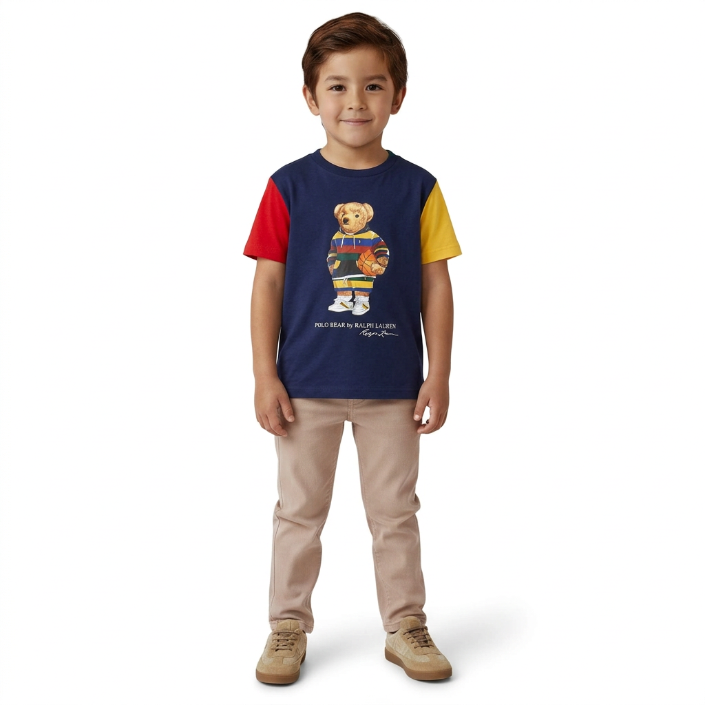 RALPH LAUREN - T-SHIRT - BLEU - 5 ANS
