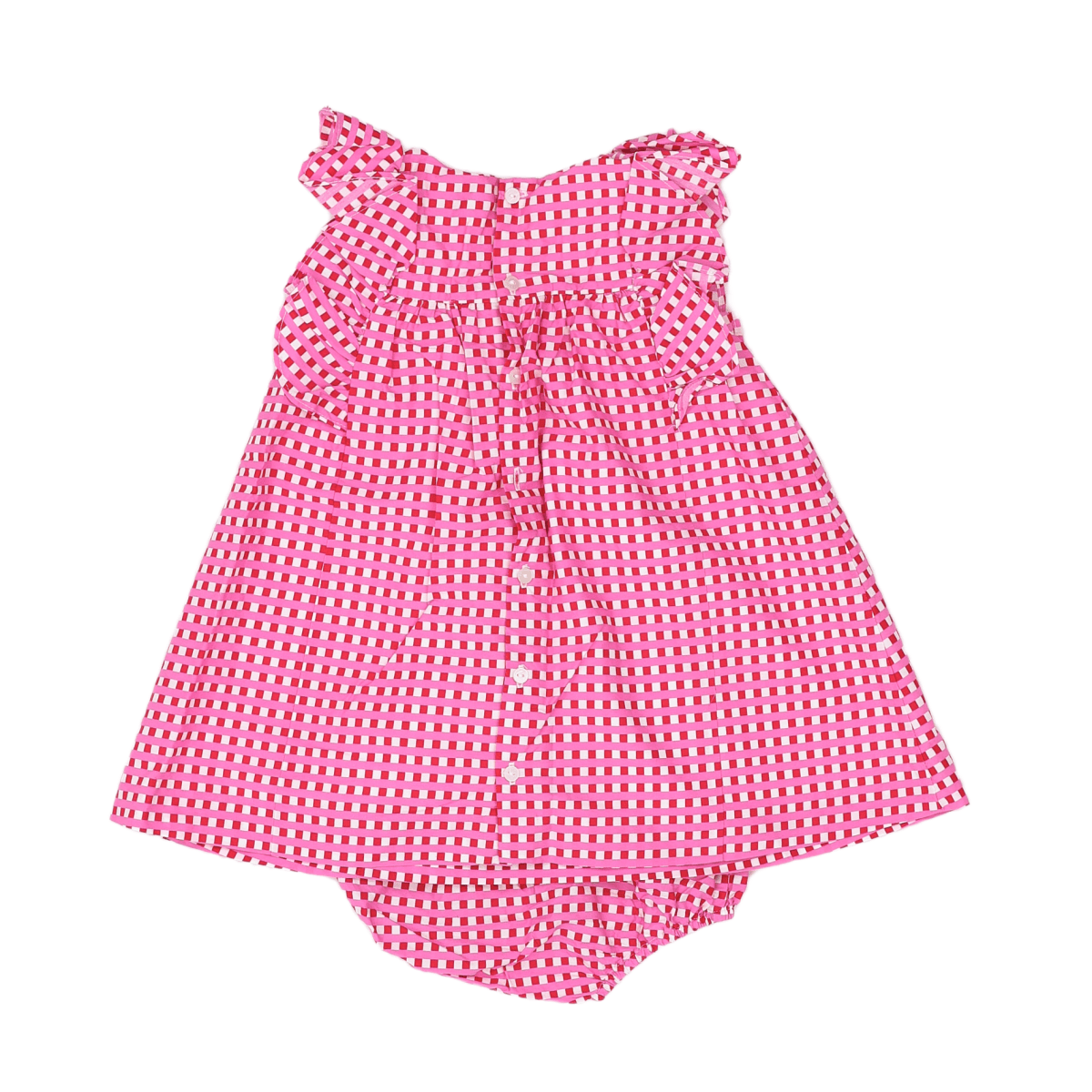 JACADI - ROBE - BLANC, ROSE - 18 MOIS