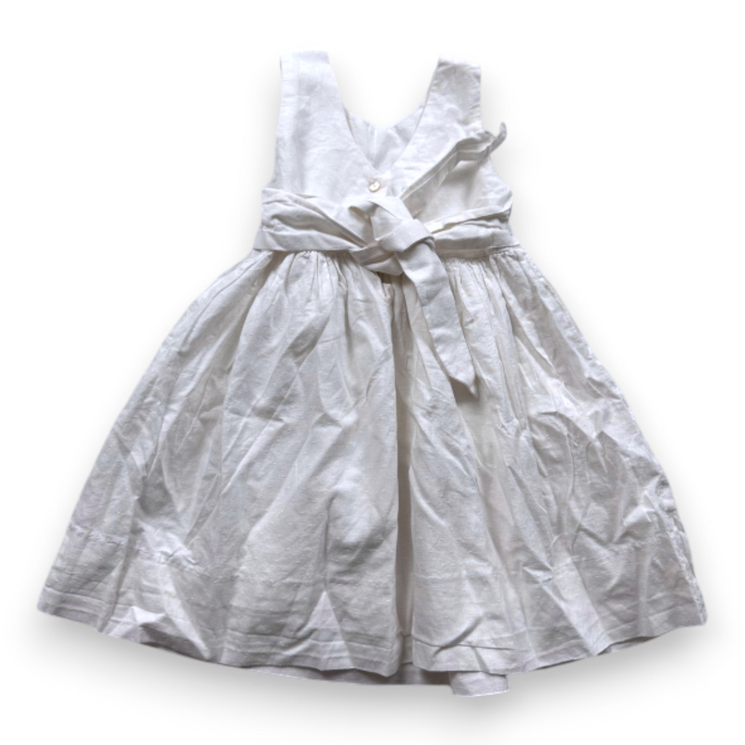 ACANTHE - Robe blanche en lin - 3 ans