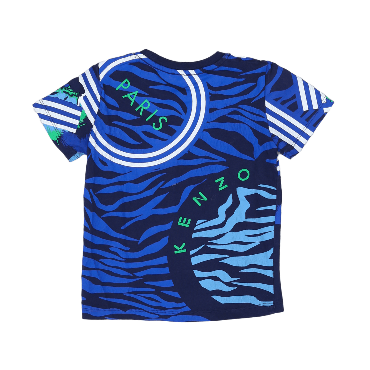 KENZO - T-SHIRT - BLEU, BLANC - 3 ANS