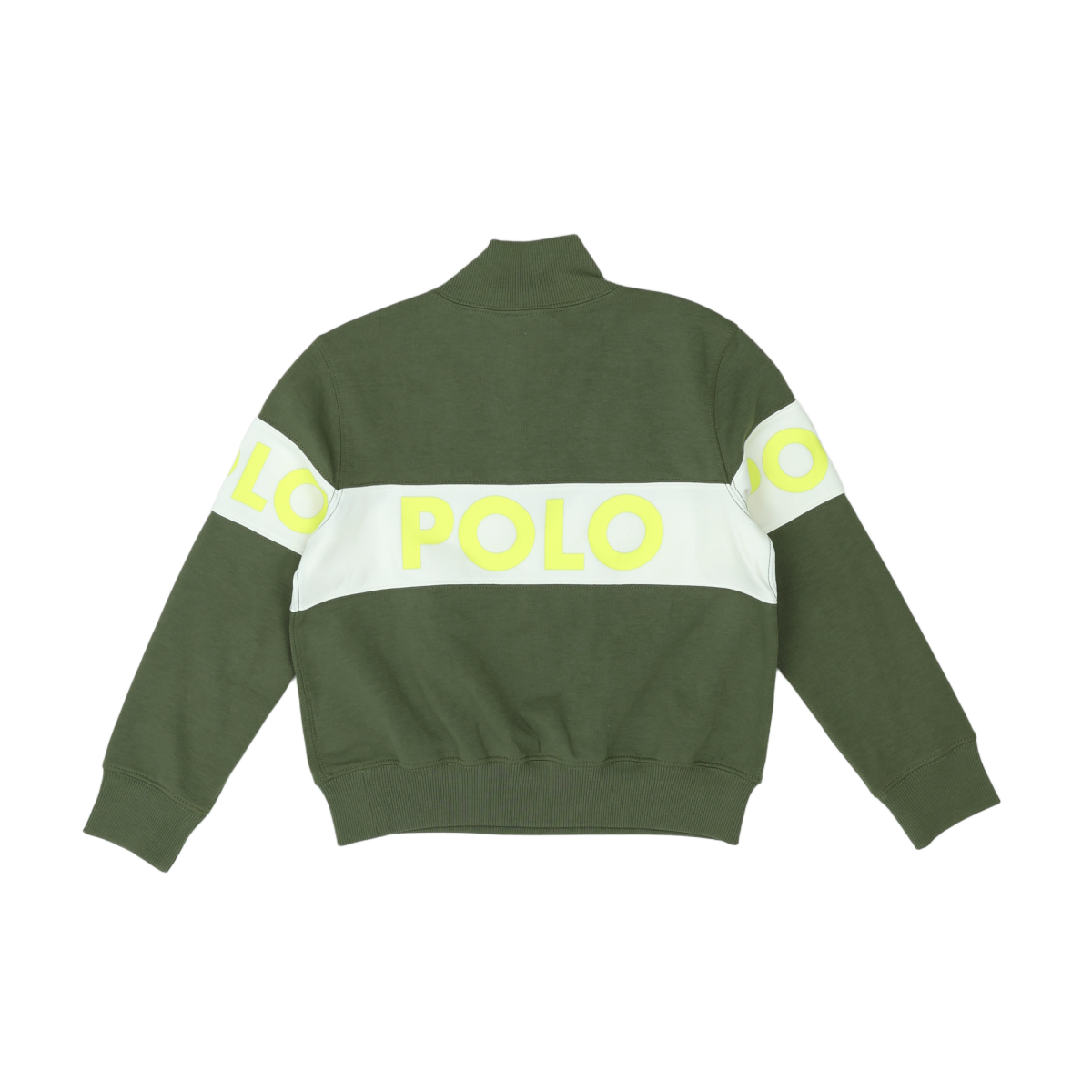 RALPH LAUREN - PULL - VERT, BLANC - 8 ANS