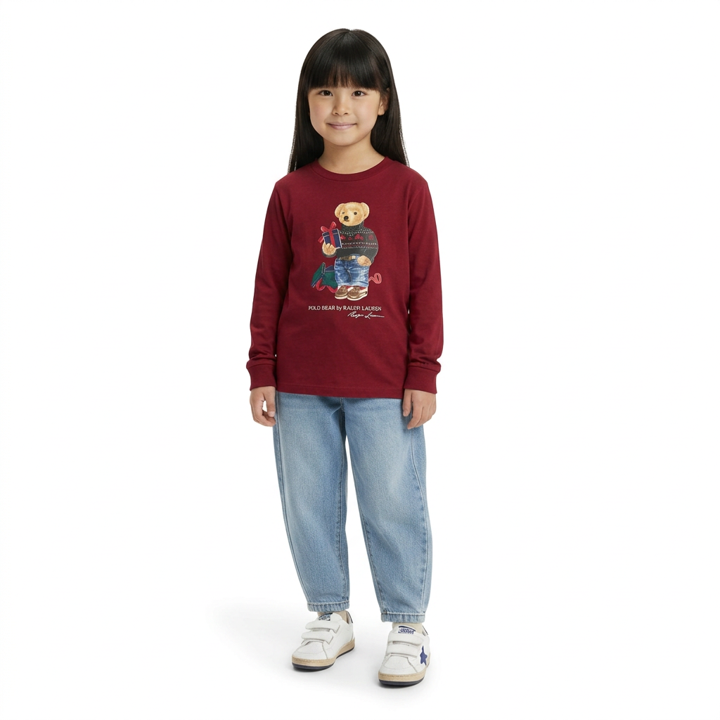 RALPH LAUREN - T-SHIRT - ROUGE - 6 ANS