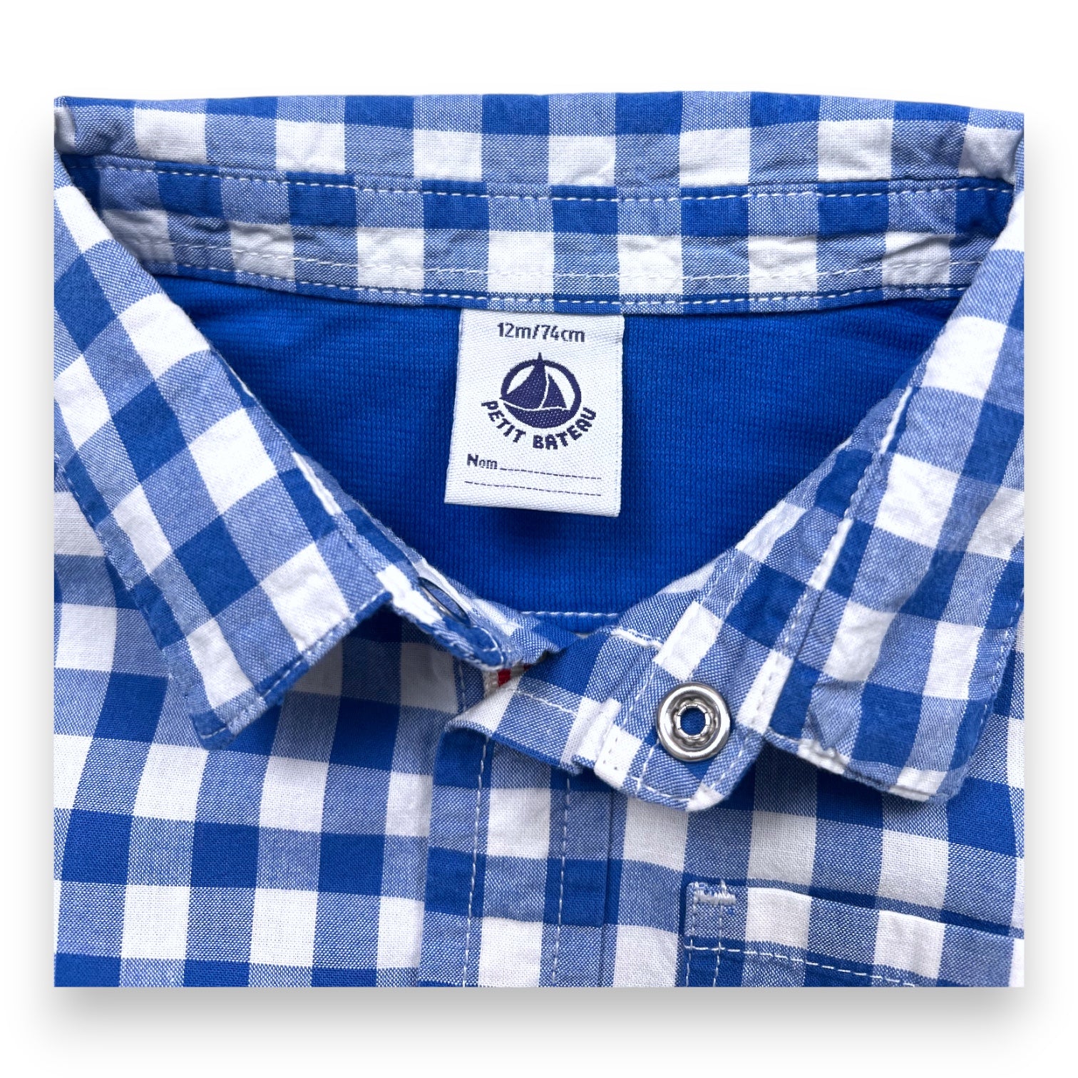 LITTLE BOAT - SHIRT - BLUE, WHITE - 12 MONTHS