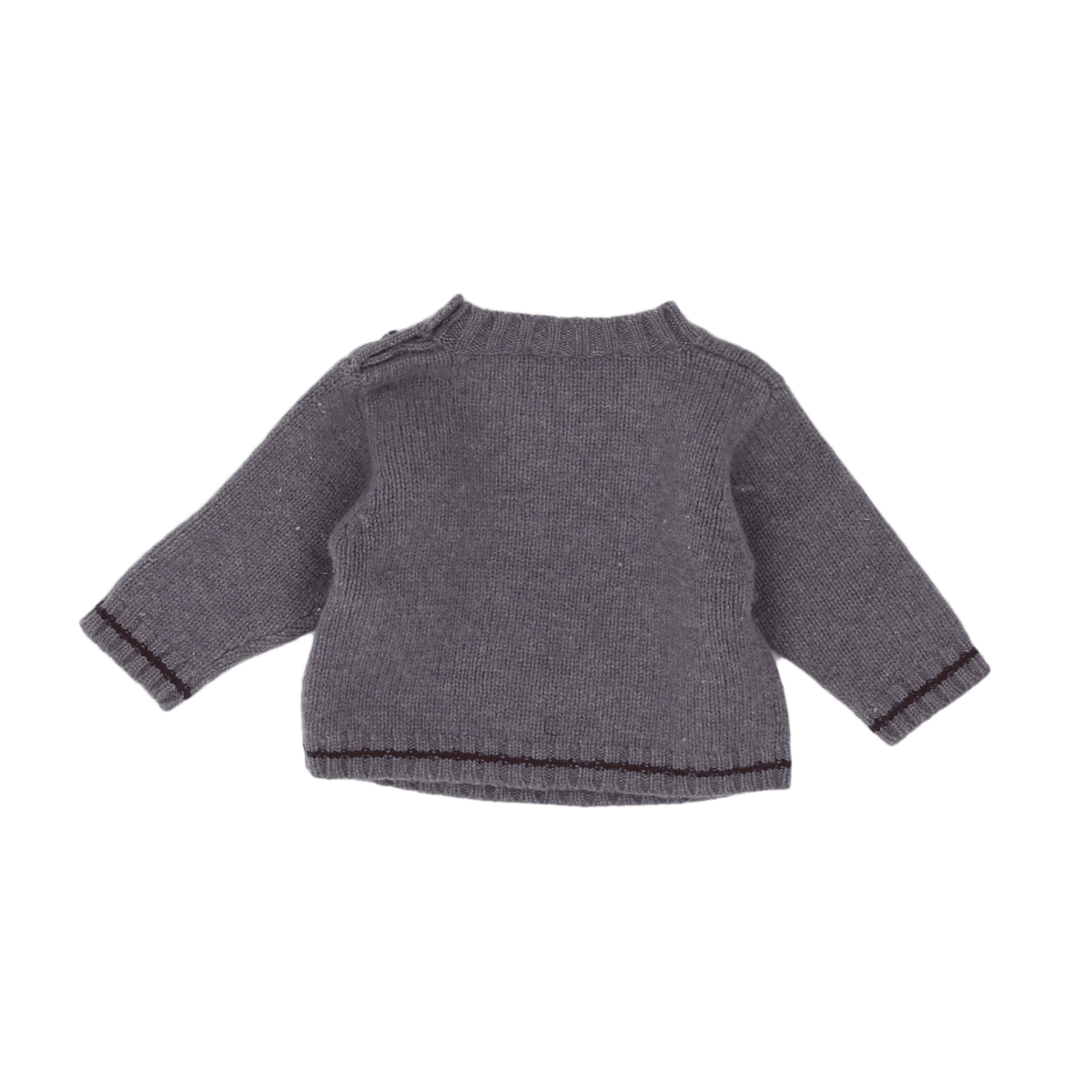BONPOINT - PULLOVER - GRAU, BRAUN - 6 MONATE