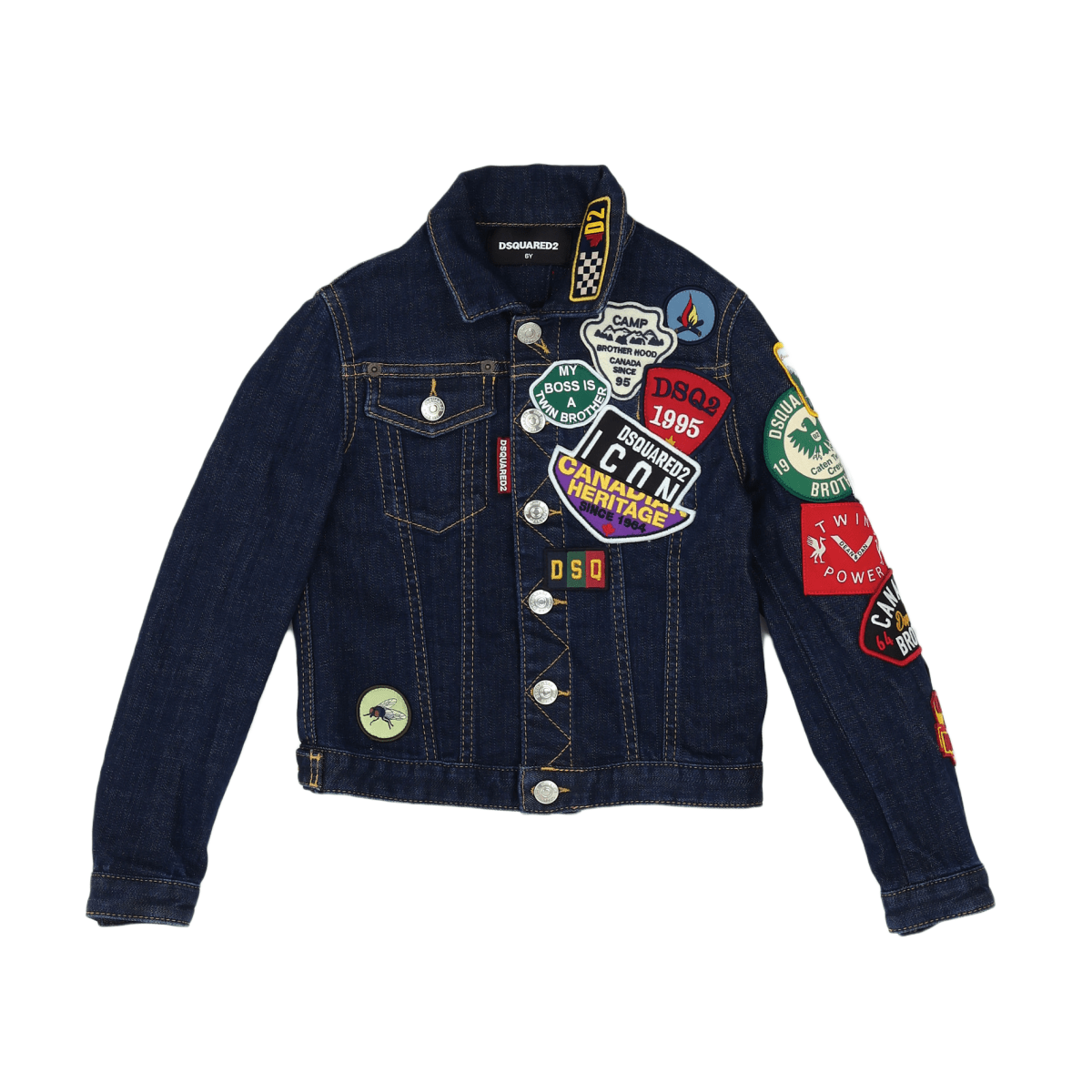 DSQUARED2 - VESTE EN JEAN - BLEU, MULTICOLORE - 6 ANS