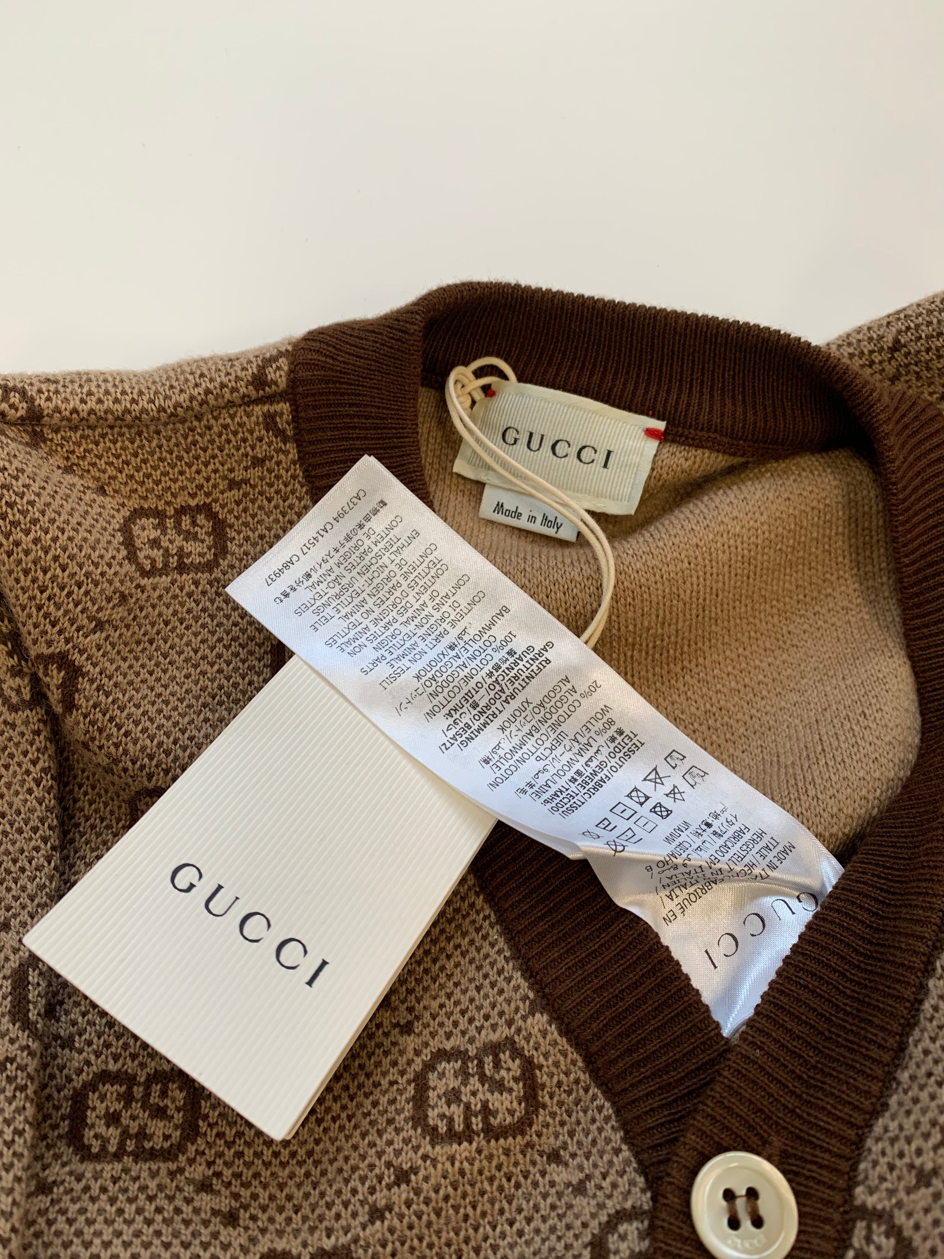 GUCCI - CARDIGAN - BROWN - 4 YEARS