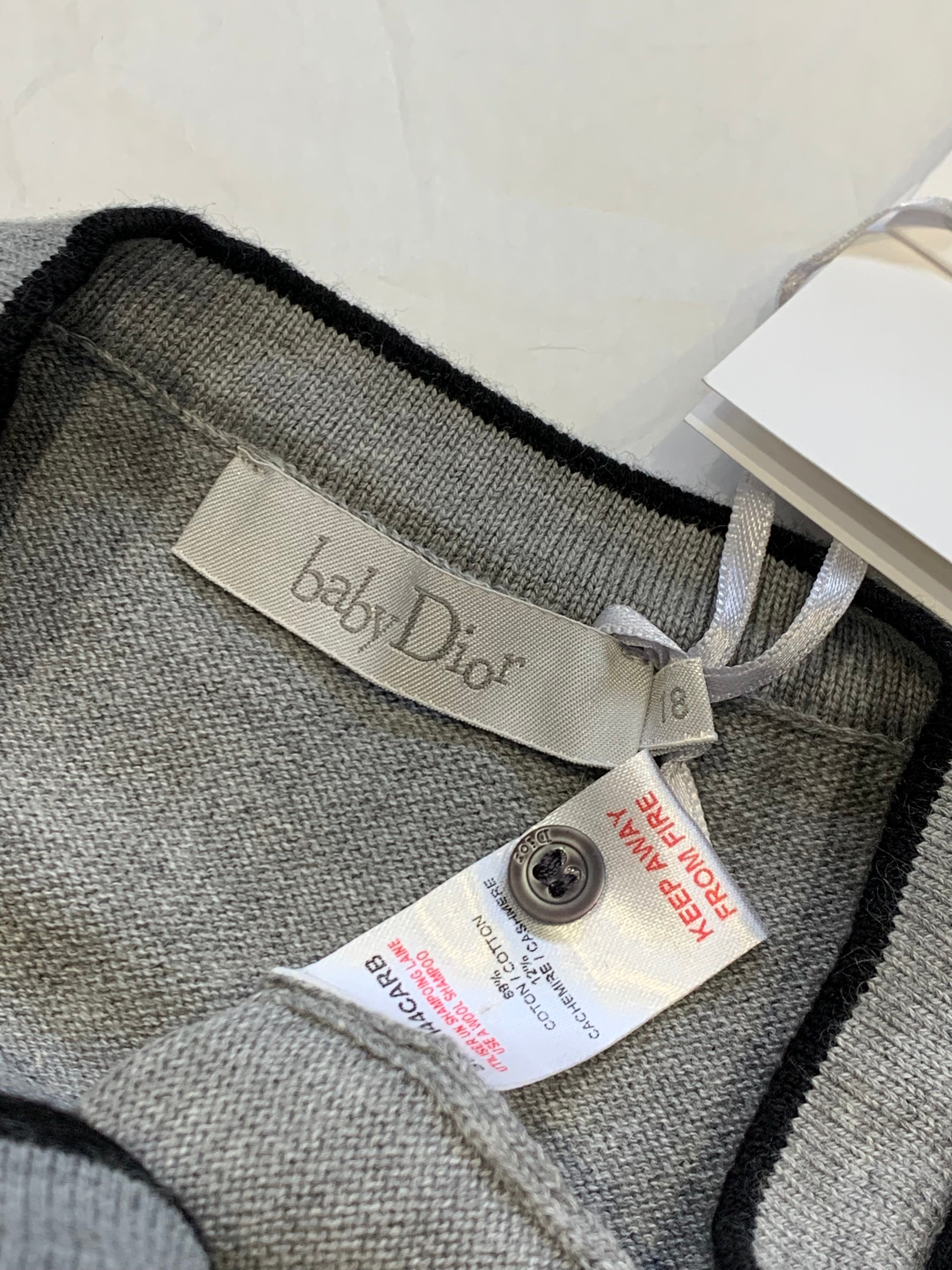 BABY DIOR - CARDIGAN - GREY - 18 MONTHS