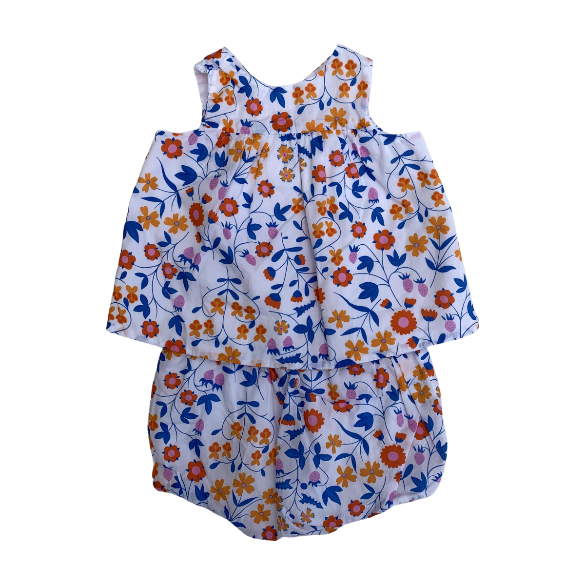 JACADI - ROBE - BLANC, BLEU - 12 MOIS