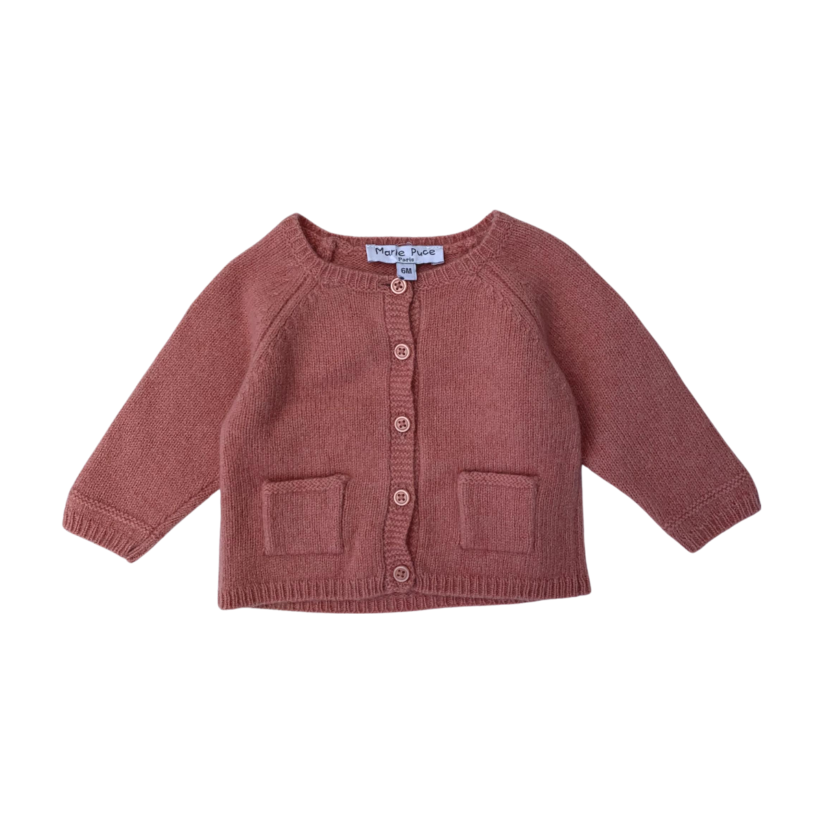 MARIE PUCE - CARDIGAN - ROSE - 6 MOIS