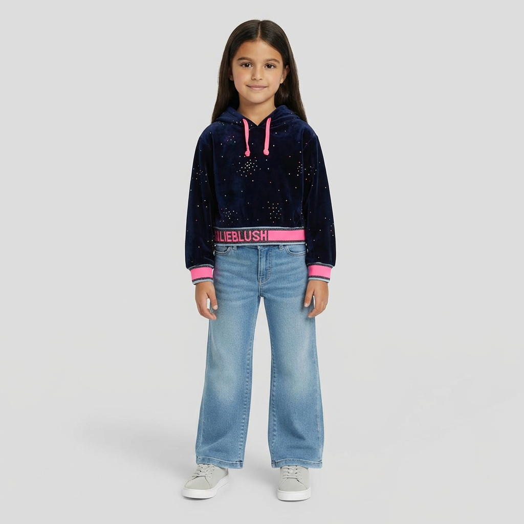BILLIEBLUSH - SWEAT - BLEU - 4 ANS