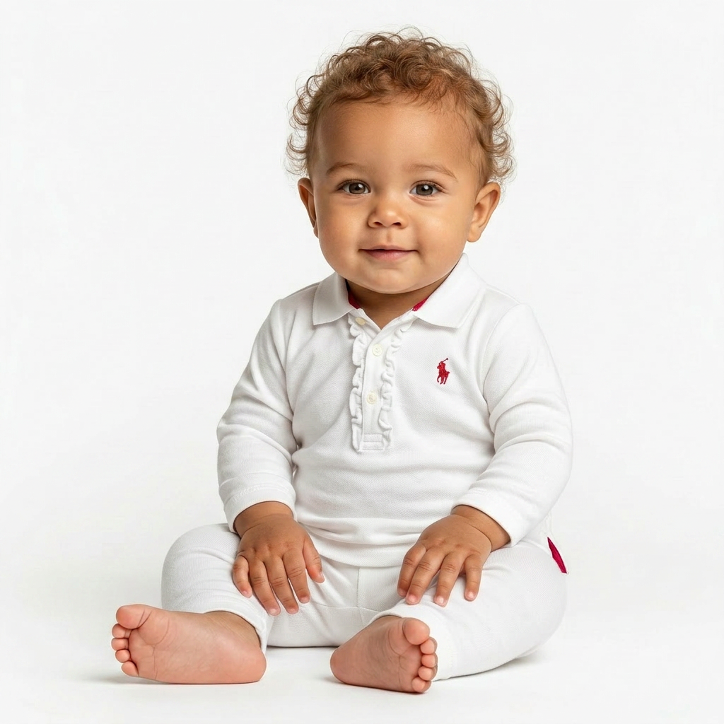 RALPH LAUREN - T-SHIRT - BLANC - 9 MOIS