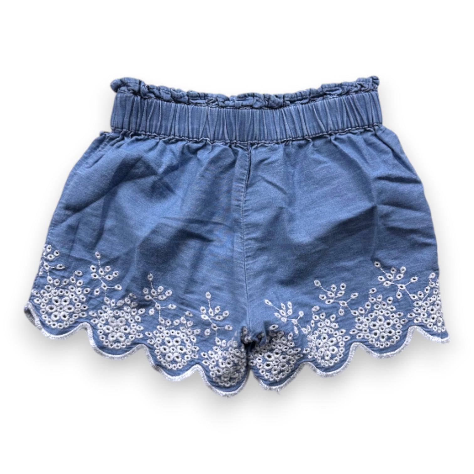 TARTINE & CHOCOLAT - Blau-weiße Shorts mit Stickerei - 3 Jahre