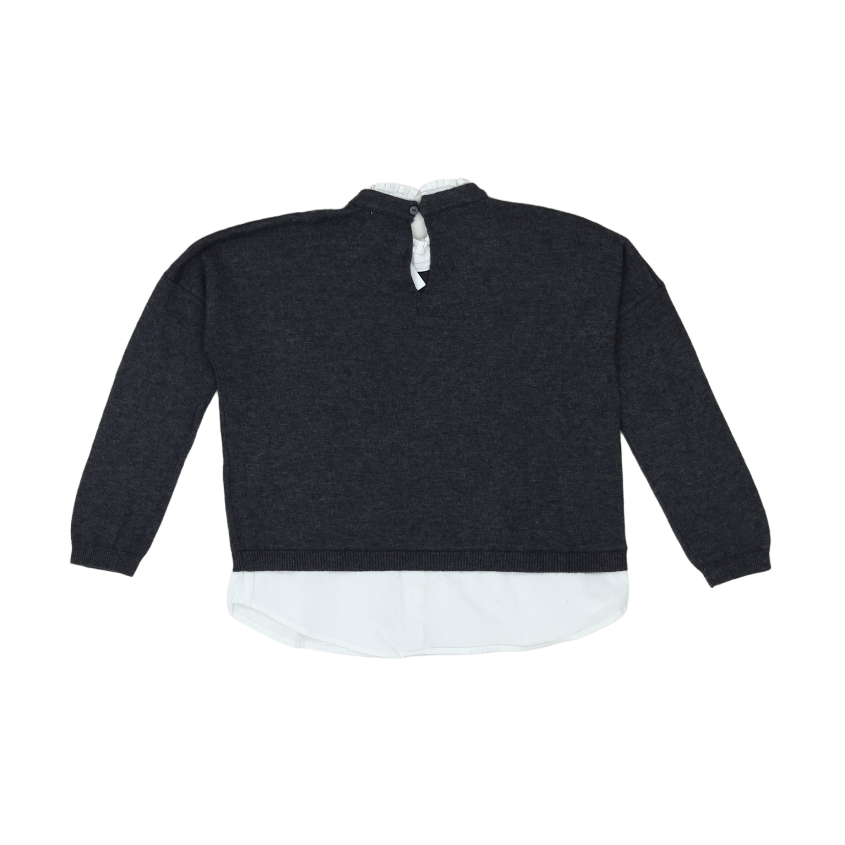 LITTLE KARL MARC JOHN - PULL - GRIS - 10 ANS