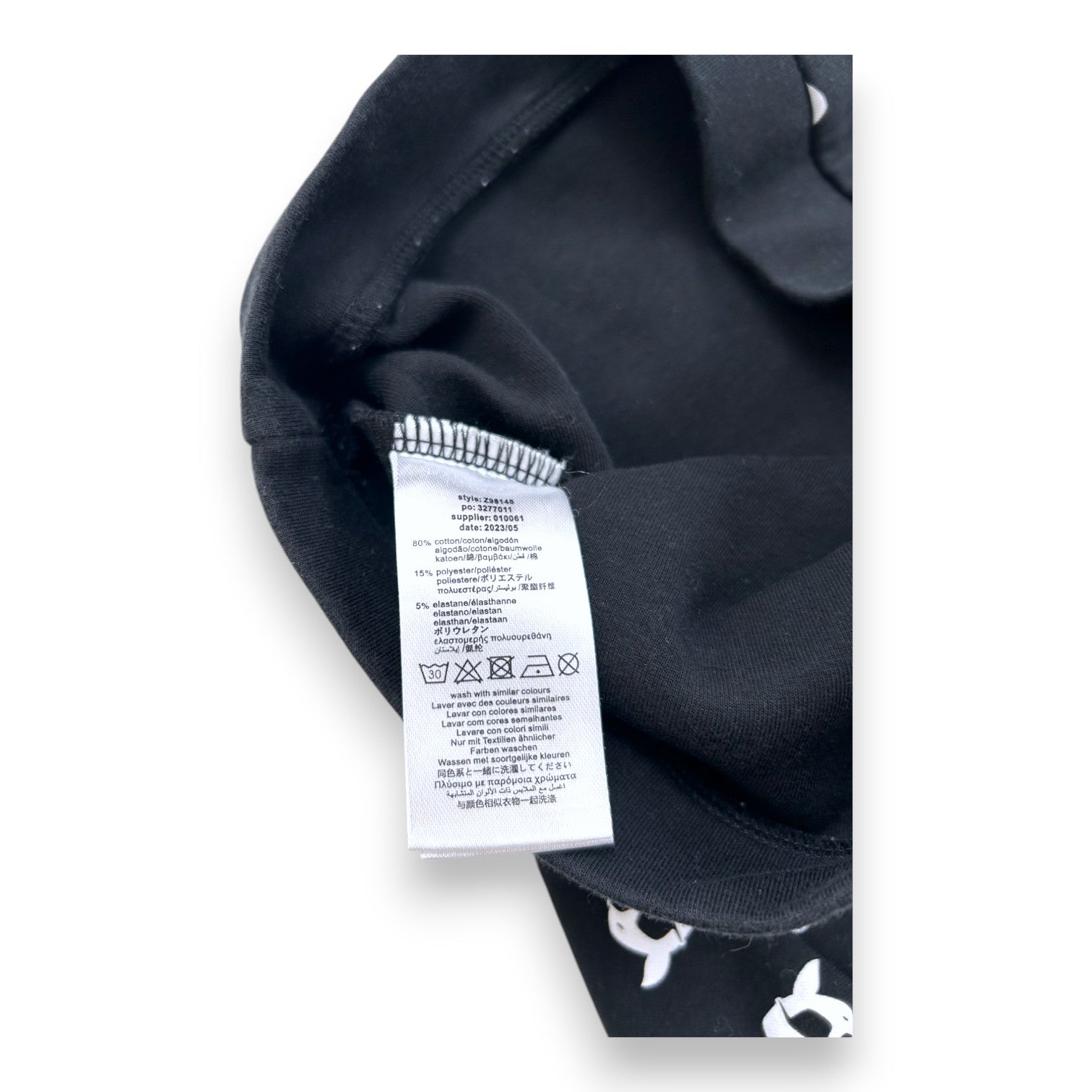 KARL LAGERFELD - SWEATSHIRT - BLACK, WHITE - 9 MONTHS