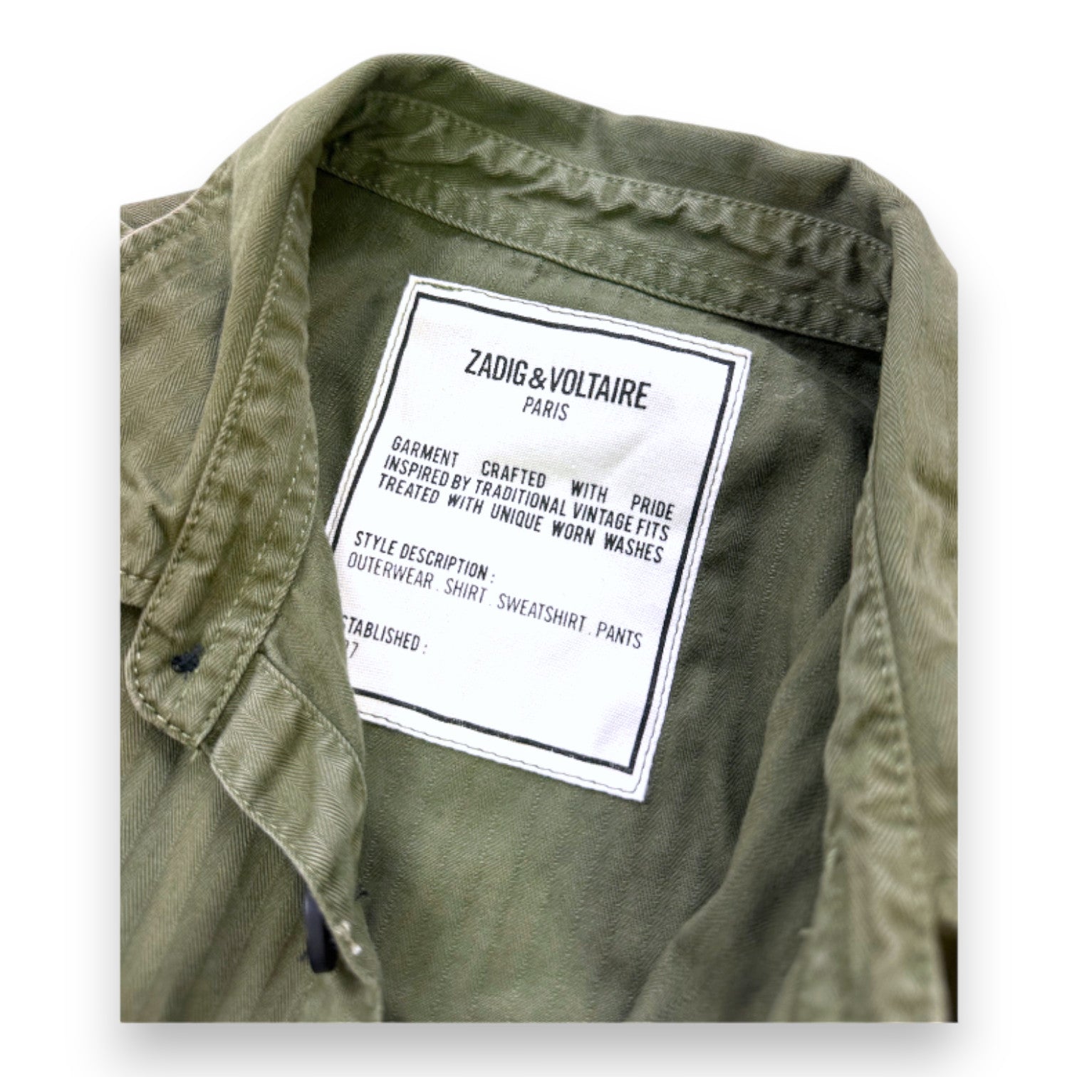 ZADIG & VOLTAIRE - GRÜNES HEMD - 12 JAHRE