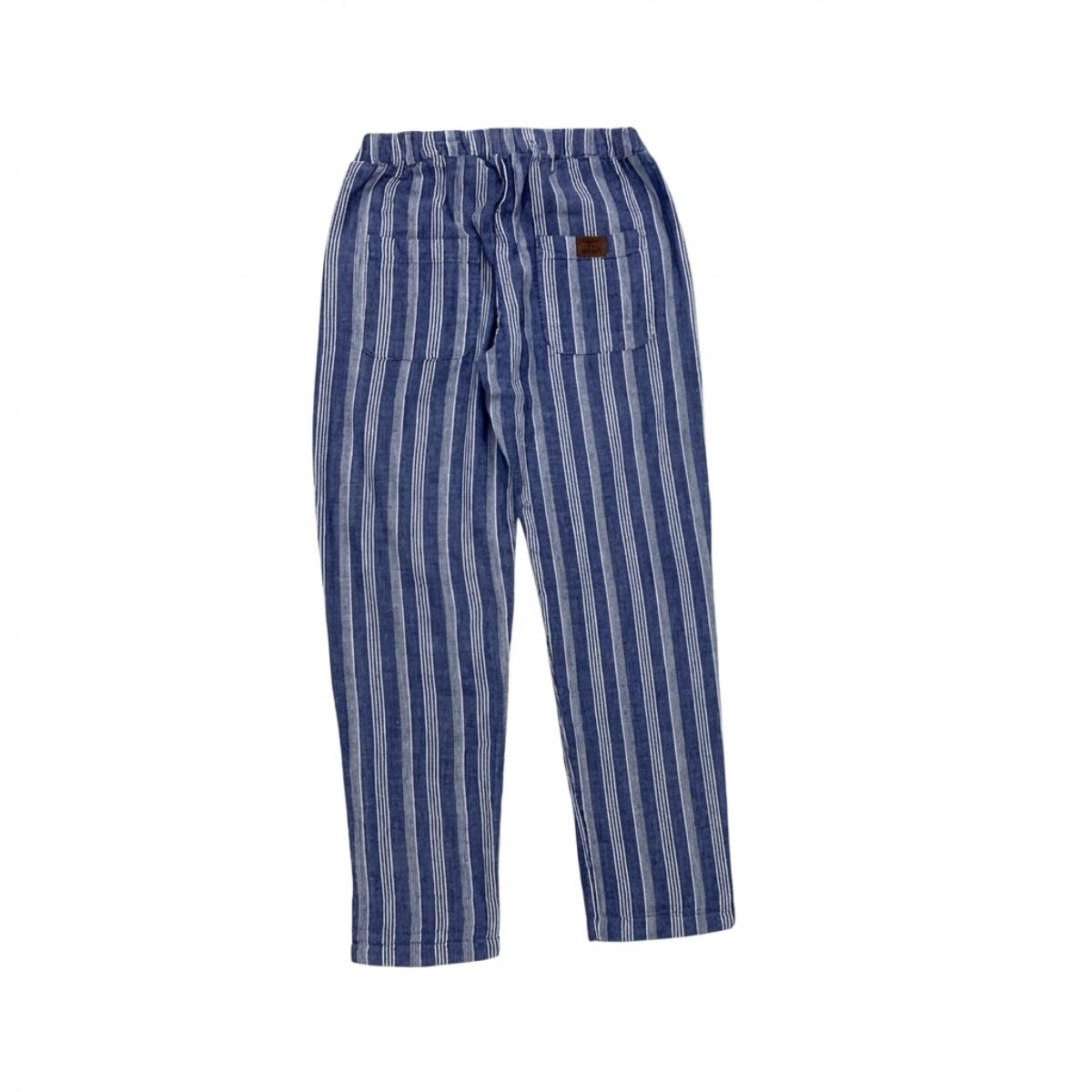 TOCOTO VINTAGE - PANTALON - BLEU, BLANC - 10 ANS