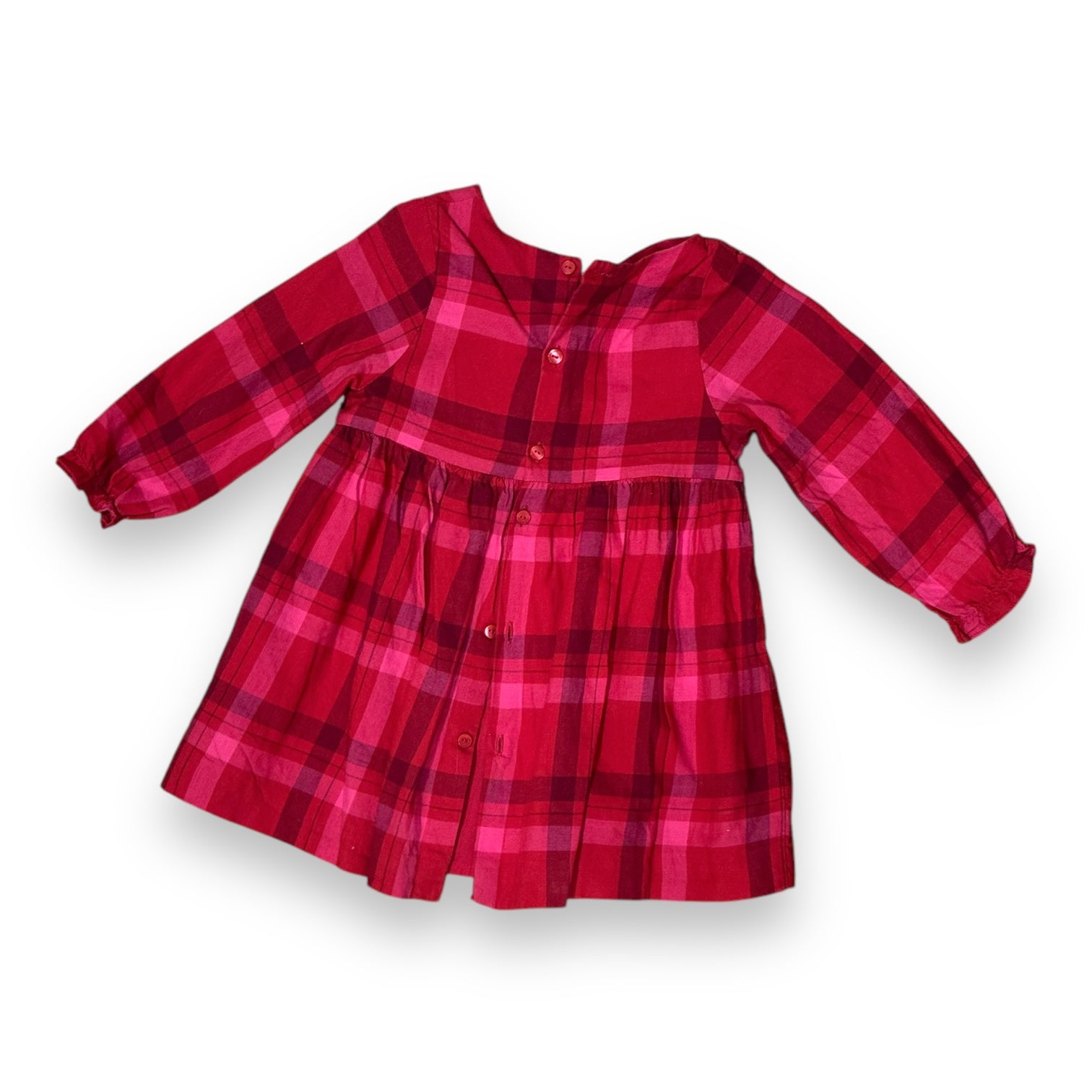 JACADI - Rosa kariertes Kleid - 18 Monate