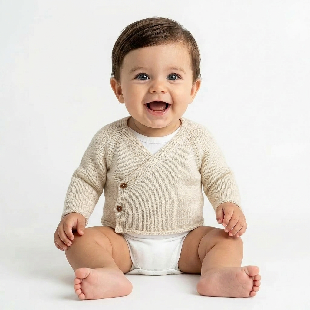 BONPOINT - CARDIGAN - BEIGE - 6 MOIS