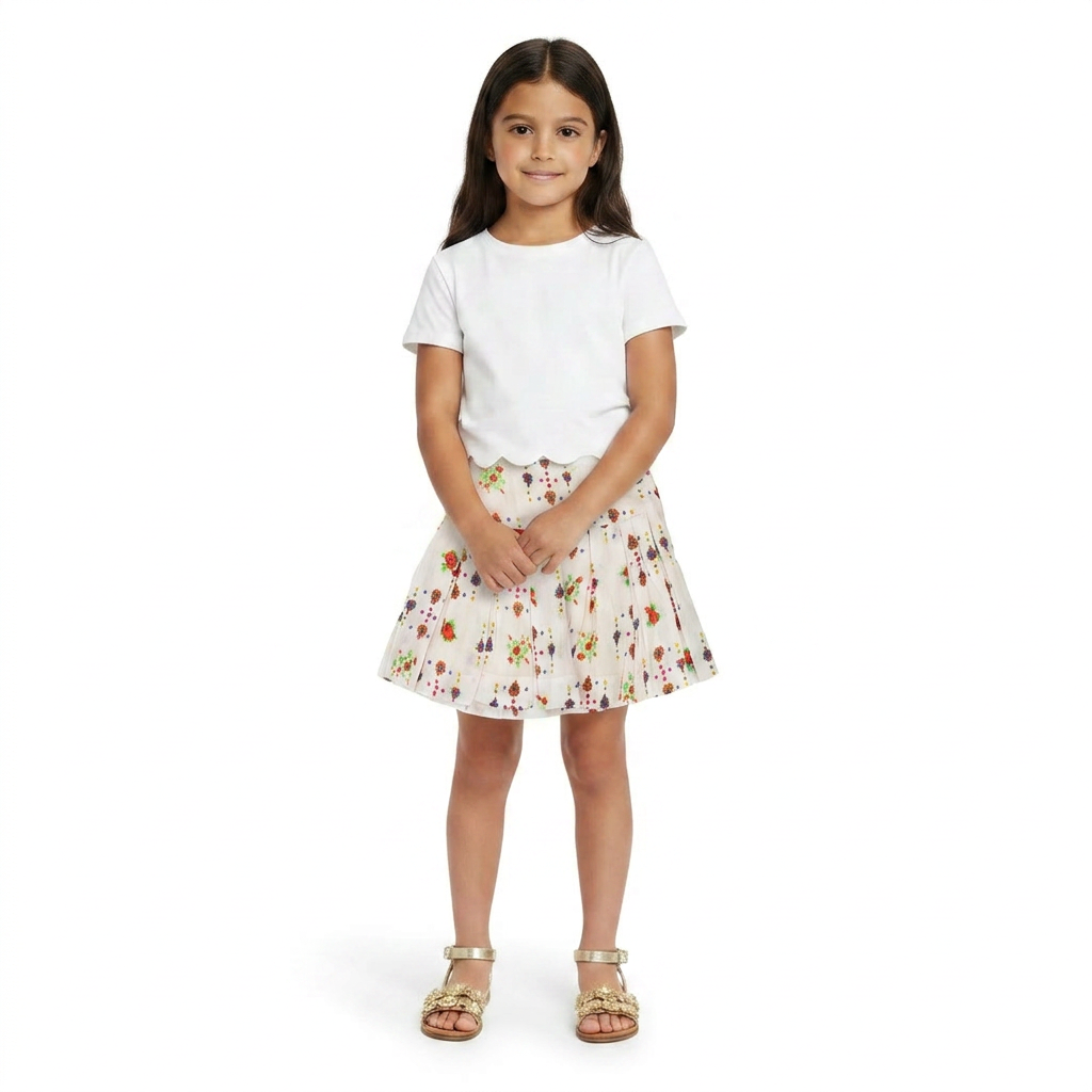 BELLEROSE - JUPE - BEIGE, MULTICOLORE - 6 ANS