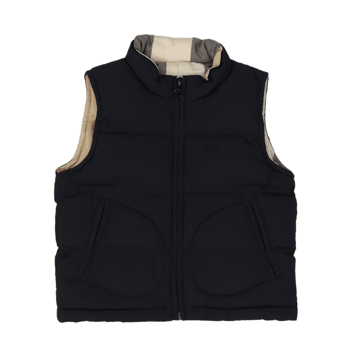 BURBERRY – DAUNENJACKE – SCHWARZ, BEIGE – 12 MONATE