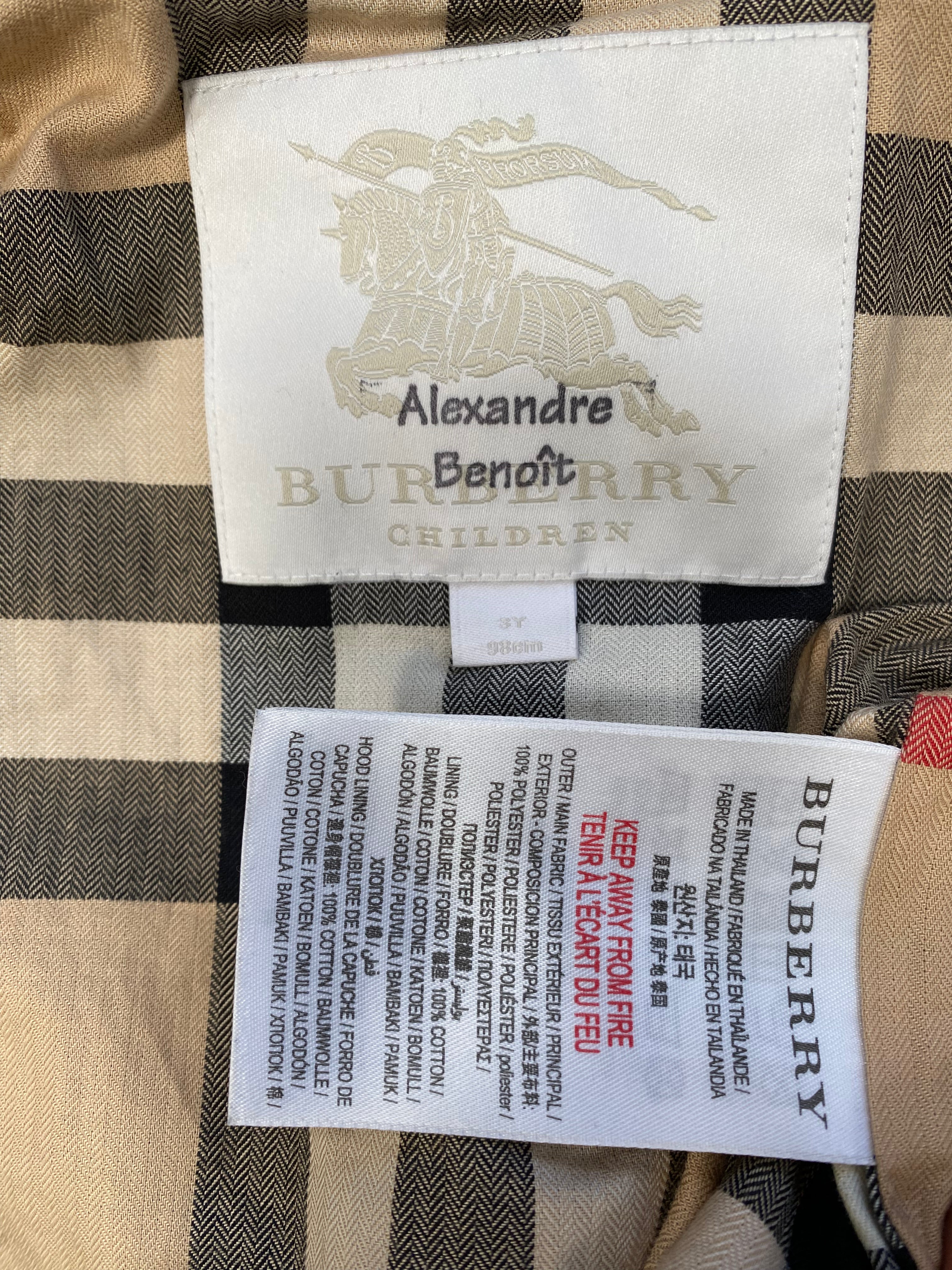 BURBERRY - PARKA - BLEU - 3 ANS