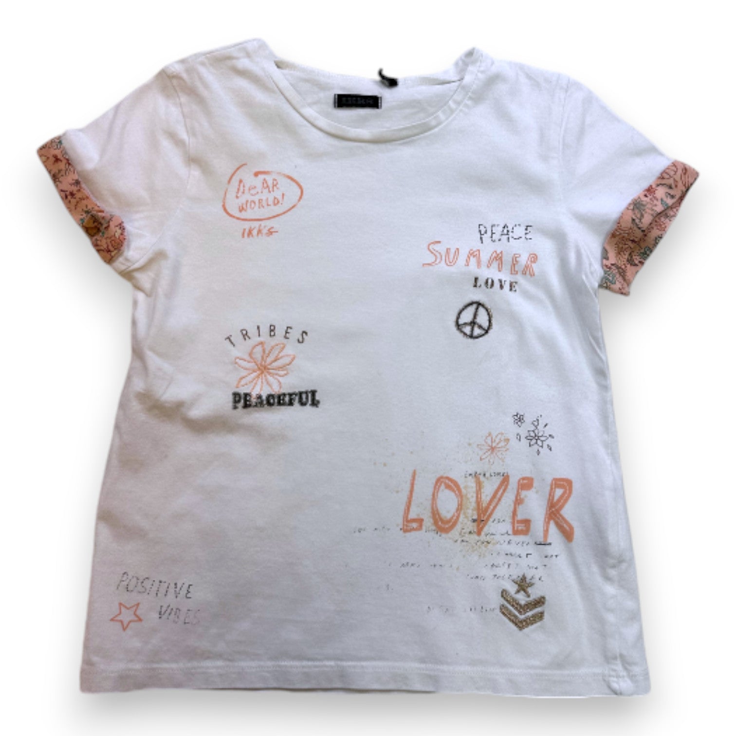 IKKS - WEISSES T-SHIRT - 8 JAHRE