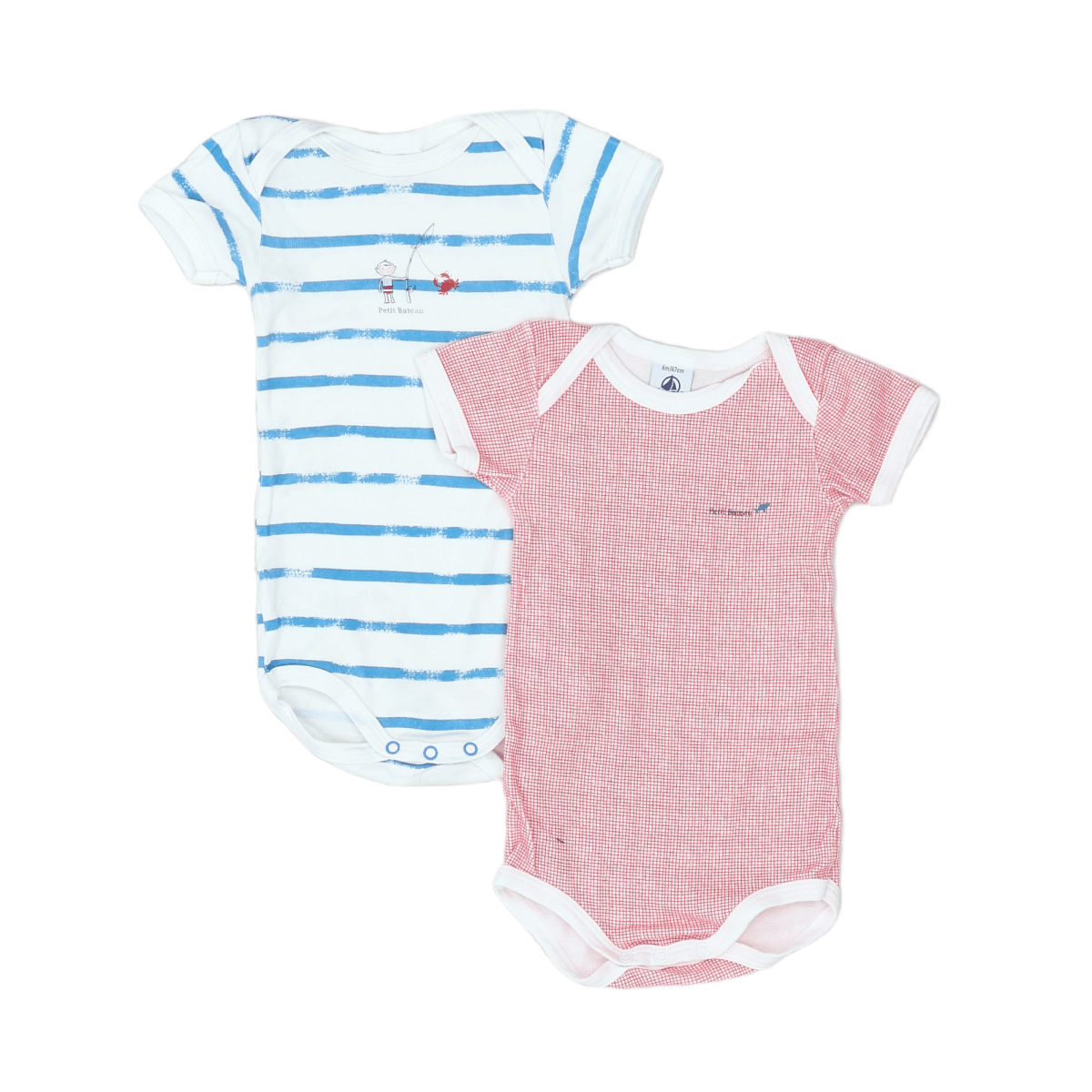 KLEINES BOOT - SET - WEISS, ROT - 6 MONATE