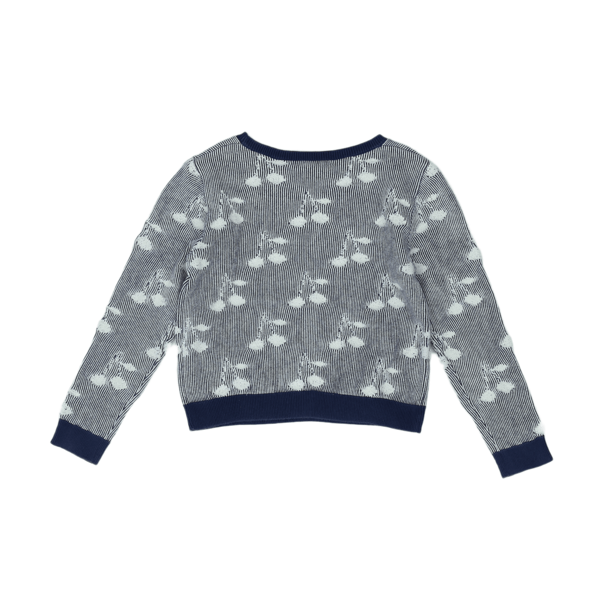 BONPOINT - Sweat bleu à motifs blancs - 6 ans