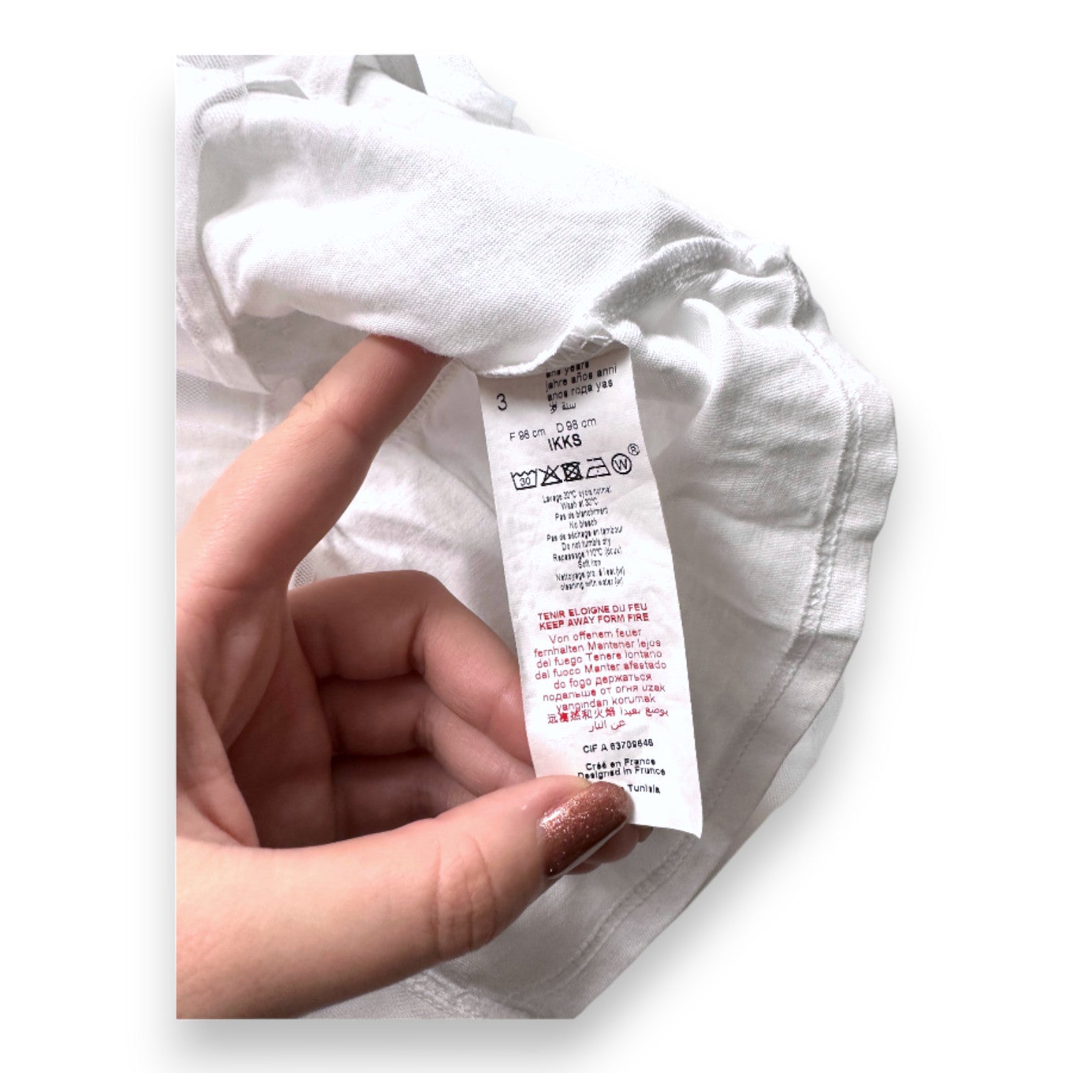 TARTINE & CHOCOLAT - Weißes Langarm-T-Shirt - 3 Jahre