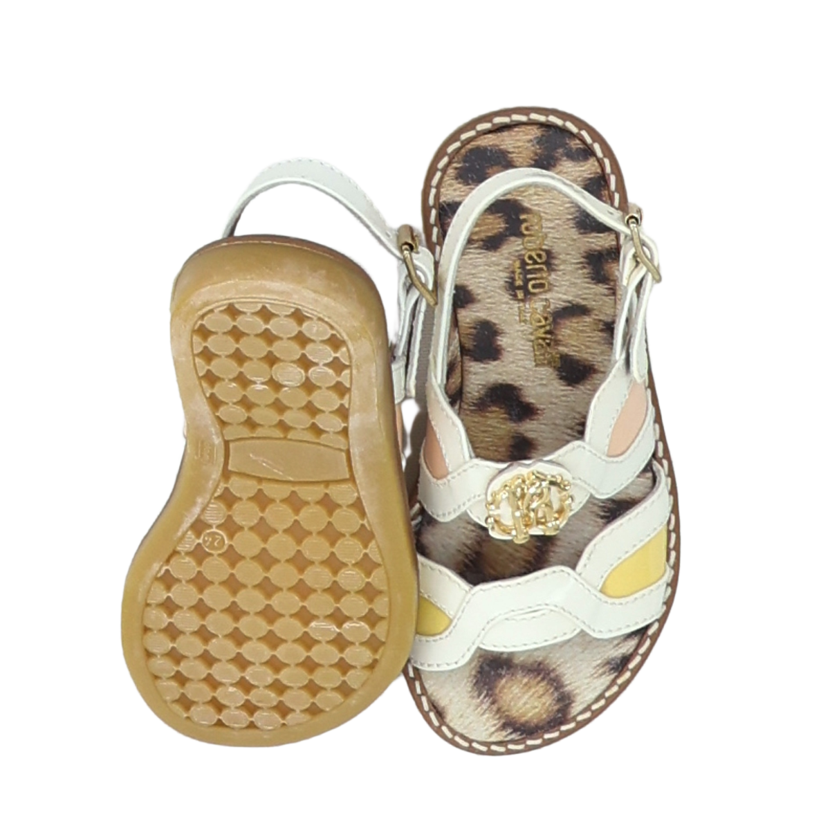 ROBERTO CAVALLI - SANDALES - BLANC, MARRON - 24