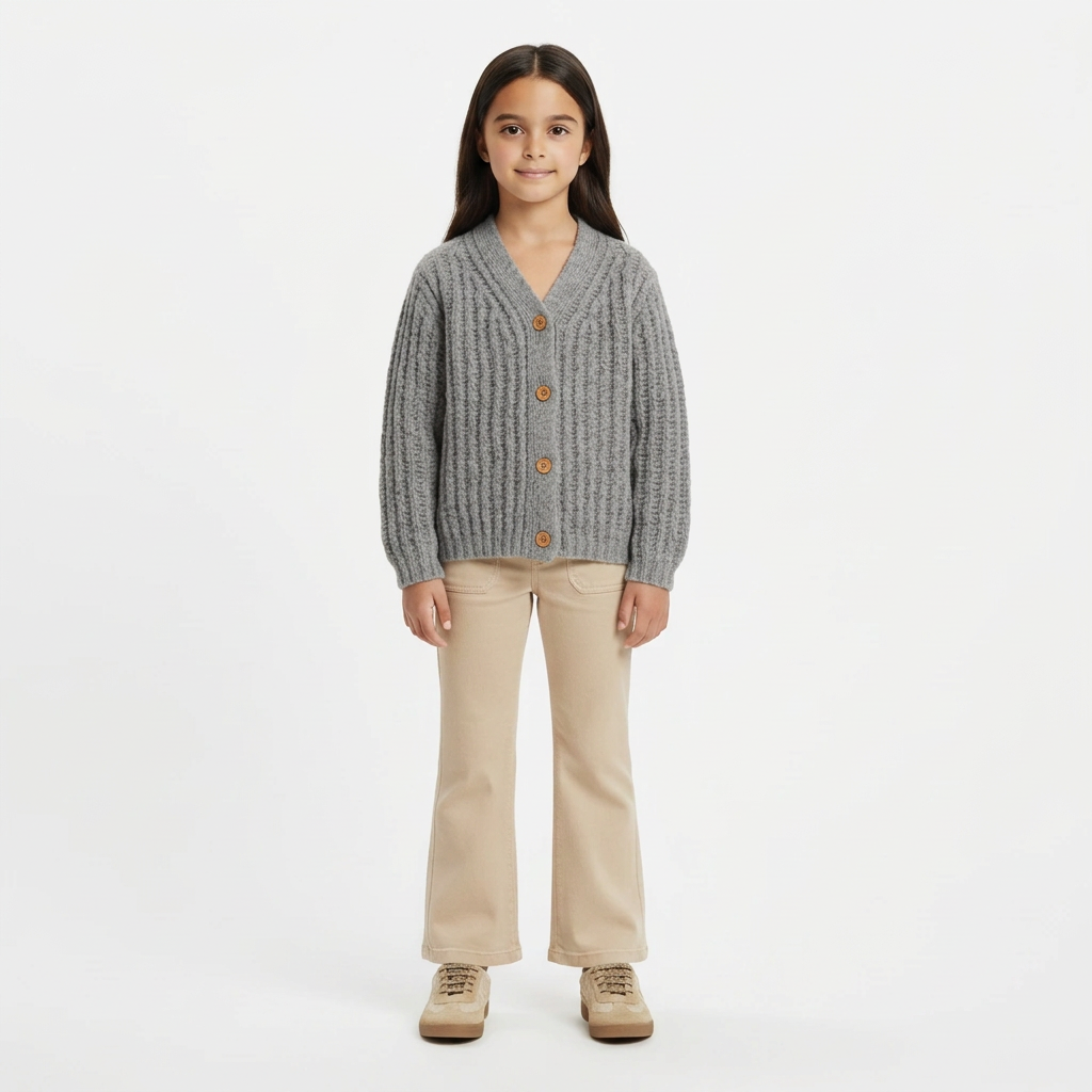 BONTON - CARDIGAN - GRIS - 4 ANS