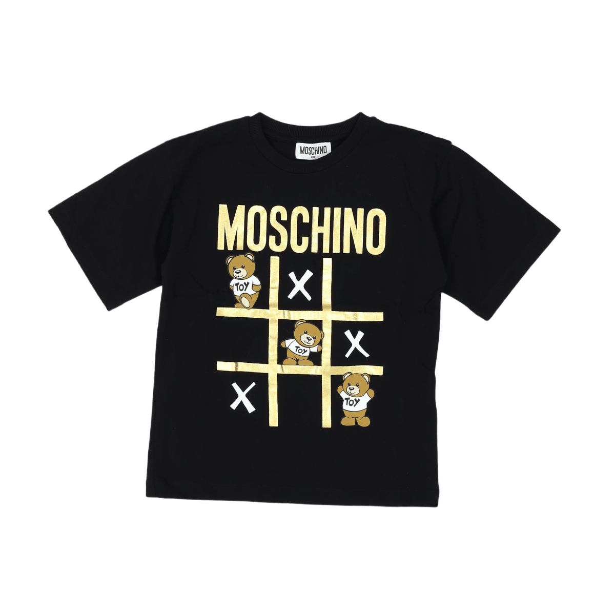 MOSCHINO - T-SHIRT - BLACK, GOLD - 6 YEARS