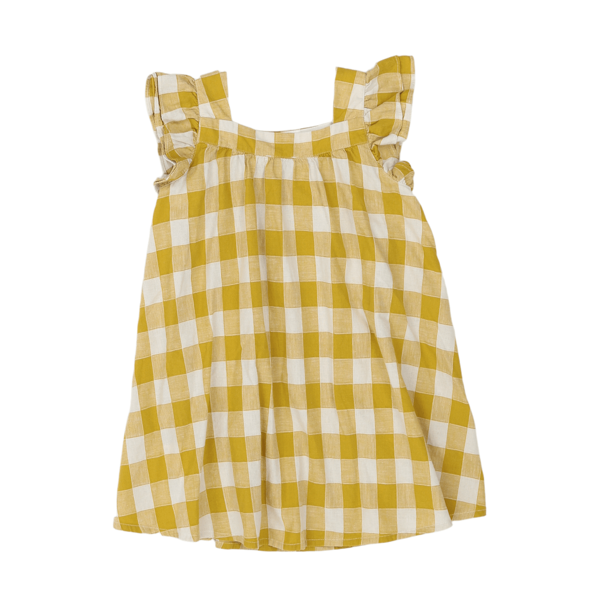 CYRILLUS - ROBE - JAUNE, BLANC - 6 ANS